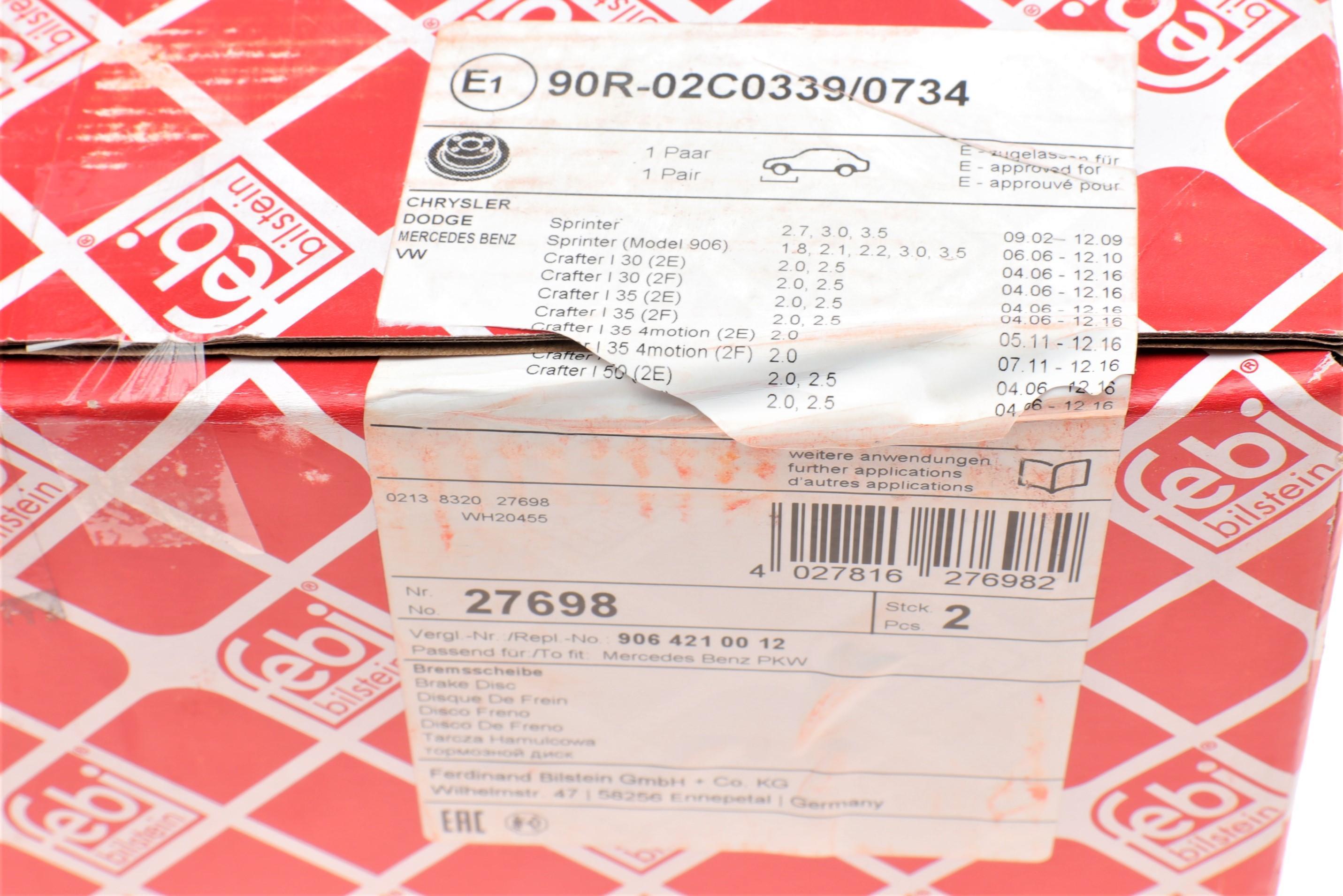 Диск гальмівний (передній) MB Sprinter/VW Crafter 06- (299.6x28)