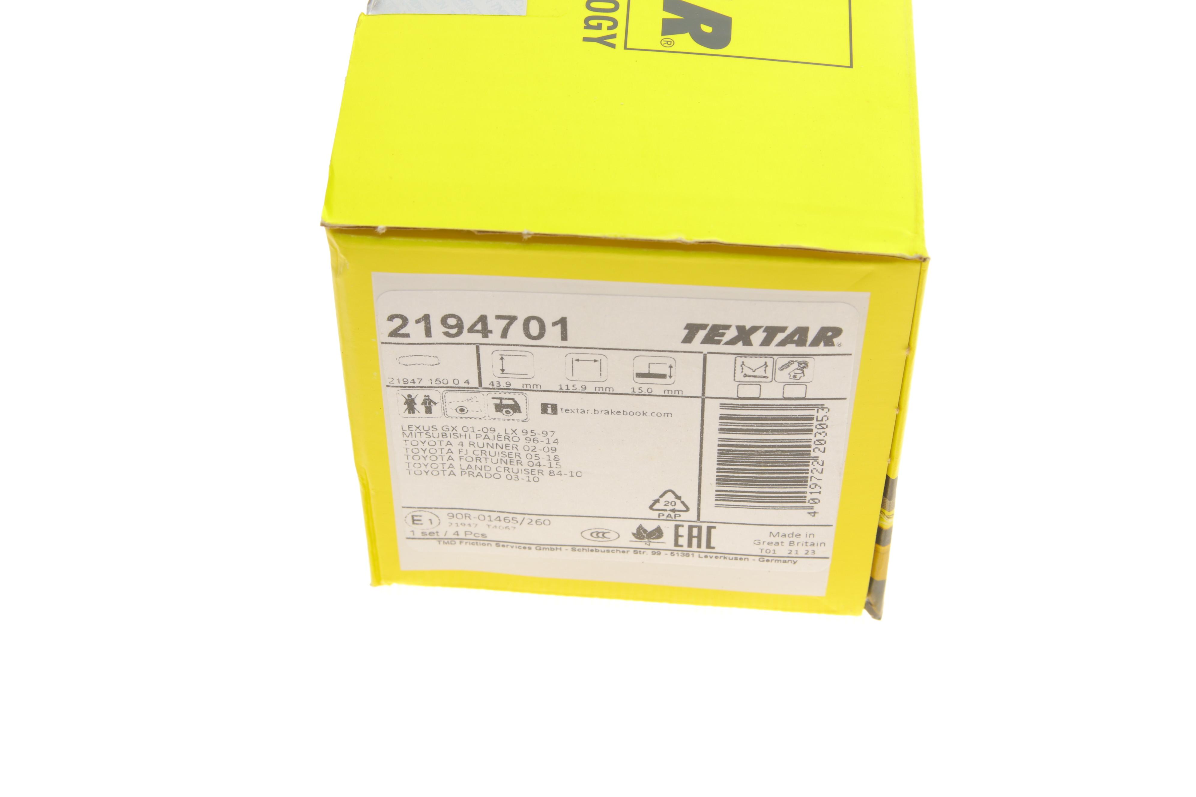 Колодки гальмівні (задні) Toyota Land Cruiser/Lexus GX 02- (Sumitomo)