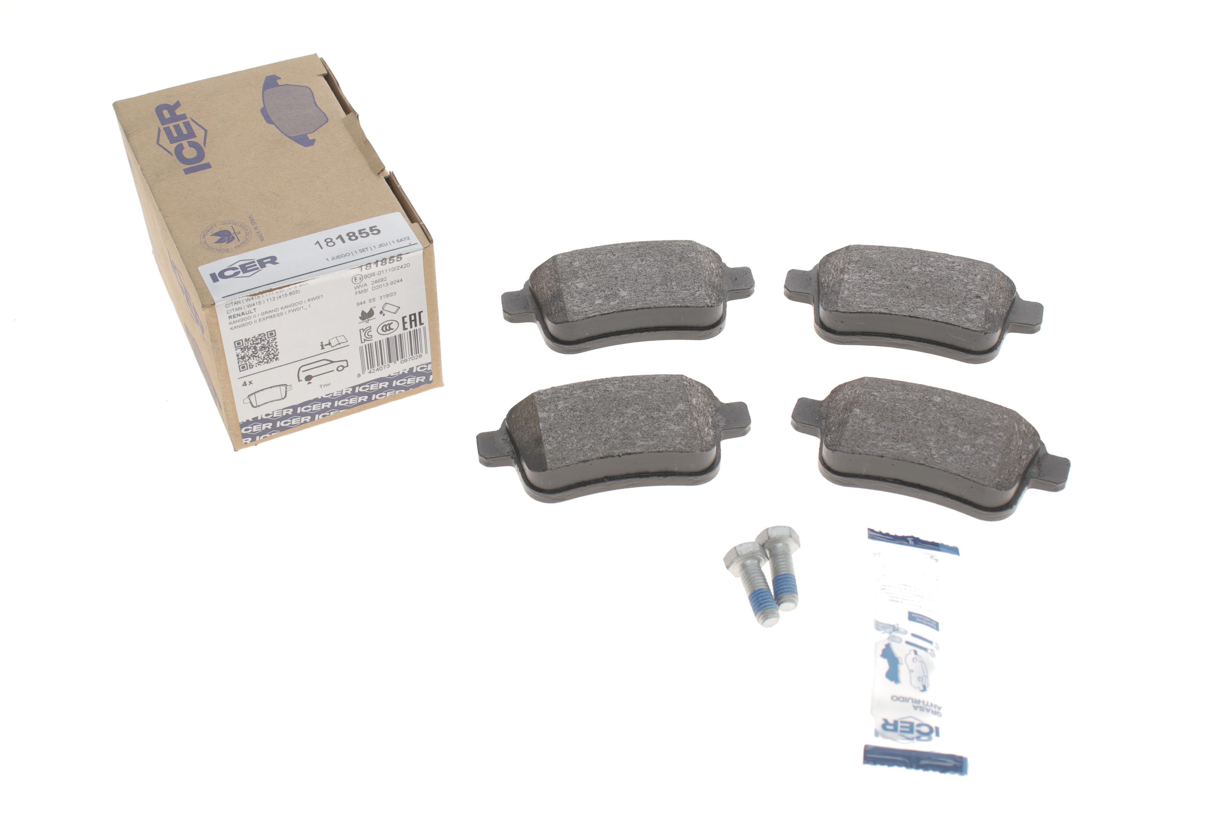 Колодки гальмівні (задні) Renault Kangoo 08-/MB Citan 12-