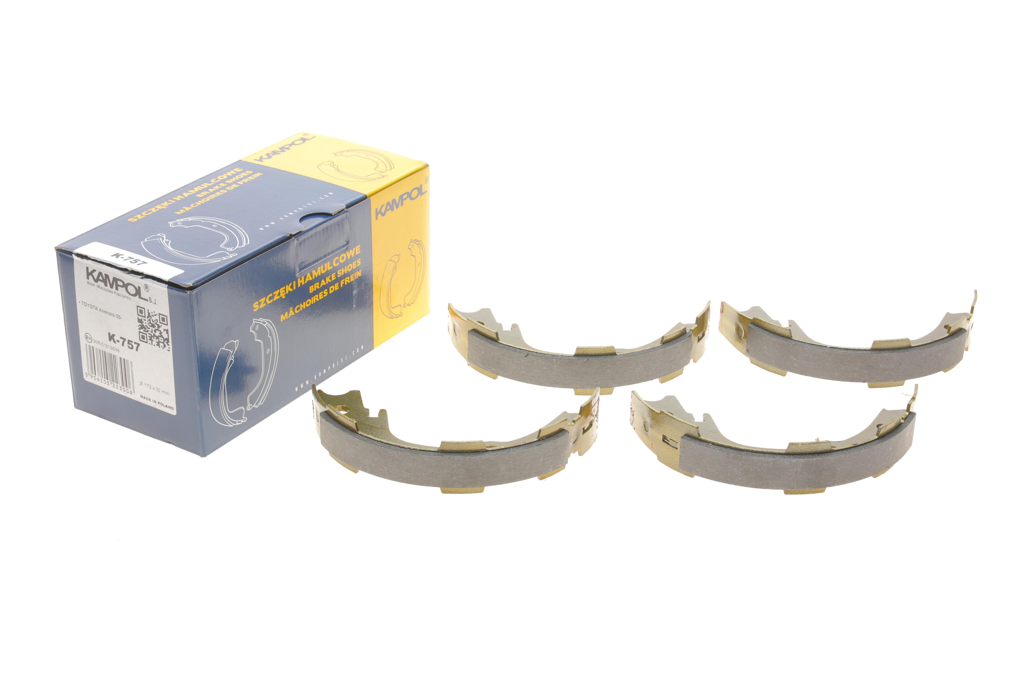 Колодки ручника Toyota Avensis 03-08/Corolla 00-07 (172x32)