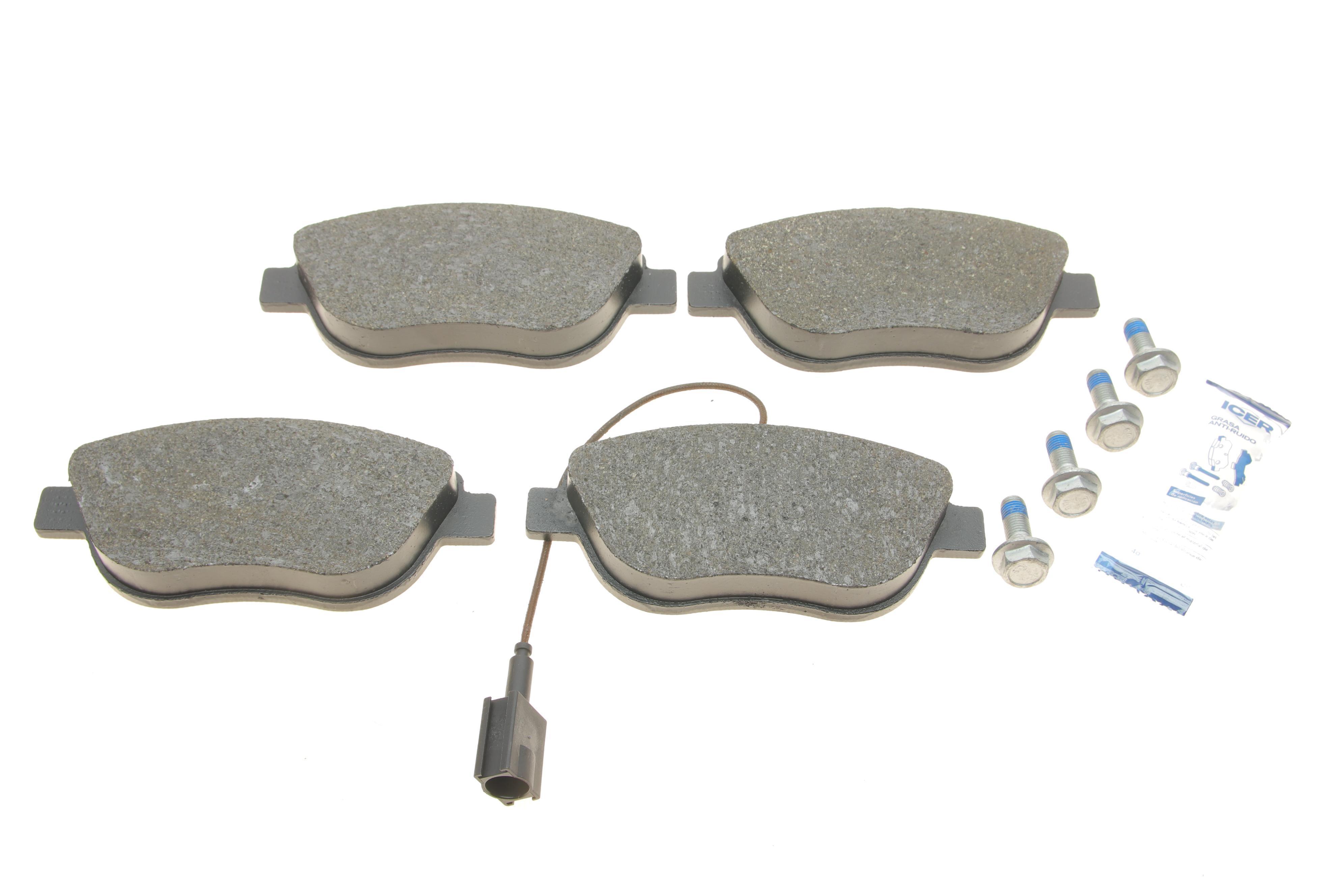 Колодки гальмівні (передні) Fiat Doblo 01-/Fiorino/Qubo/Punto 09-/Idea 05-/Opel Combo 12- (+датчик)