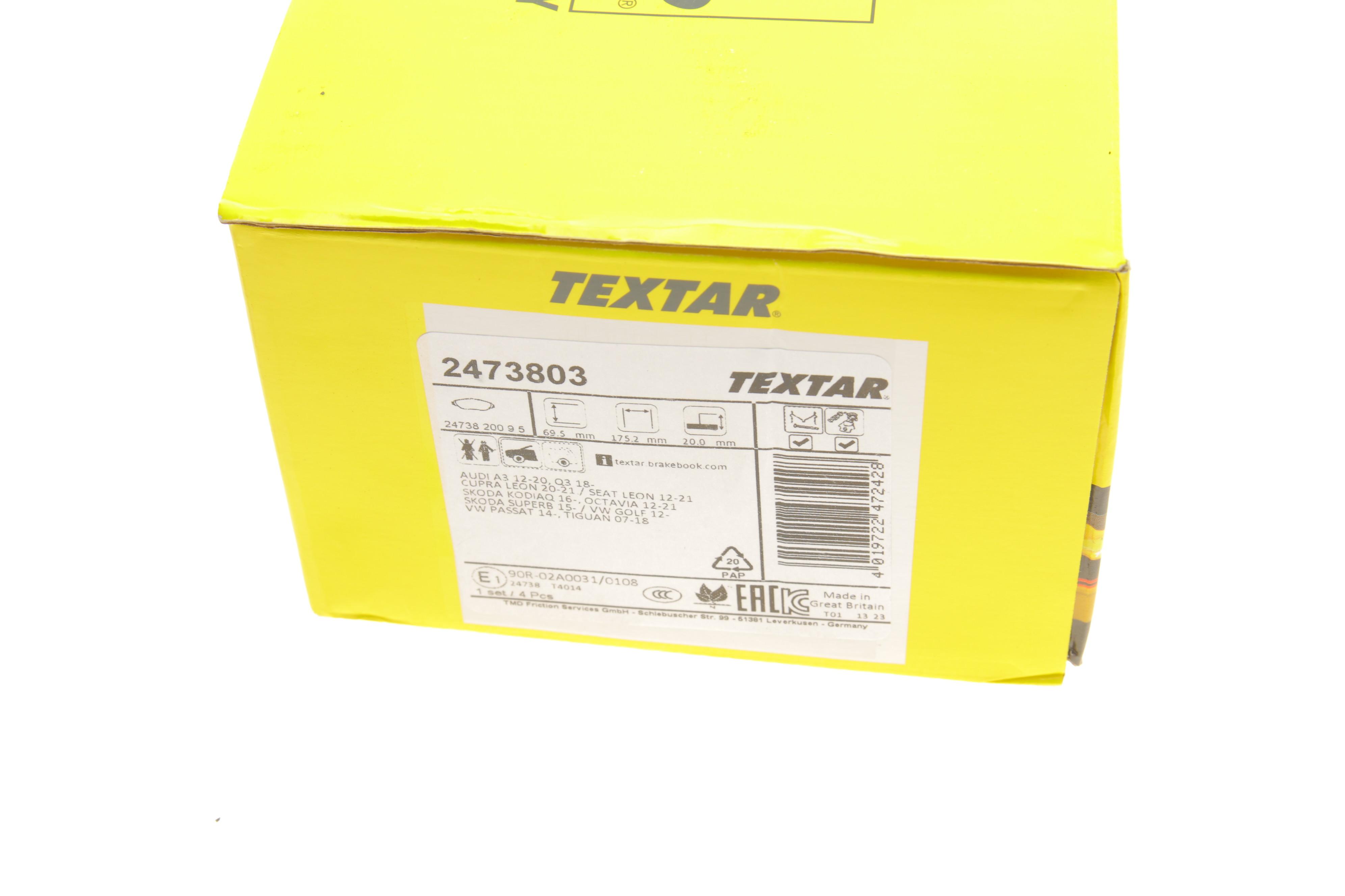 Колодки гальмівні (передні) Audi A3/Skoda Octavia III/VW Passat/Golf 13- (TRW) Q+ (з датчиком)