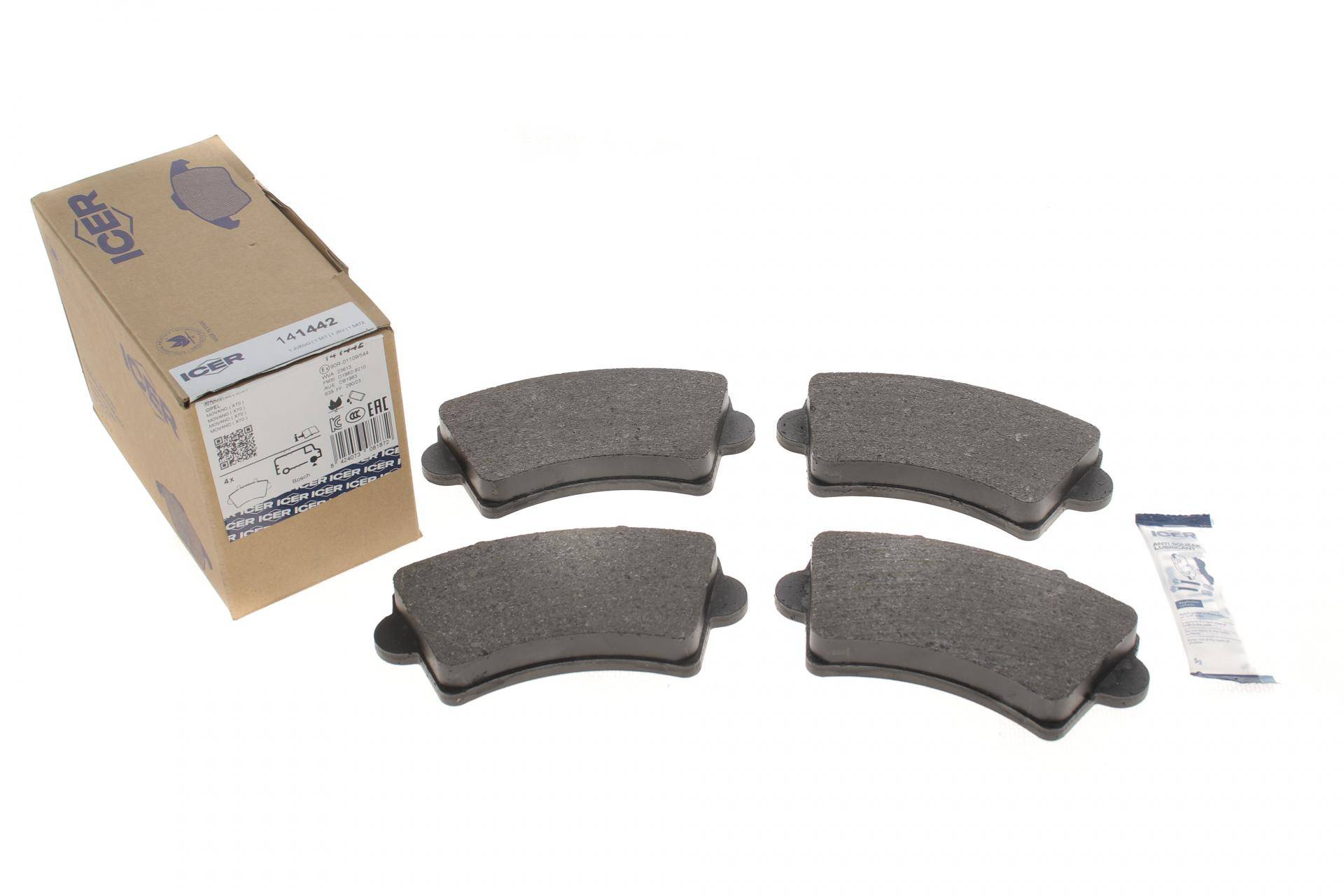 Колодки гальмівні (передні) Renault Master II/Opel Movano 98-/Nissan Interstar 02-