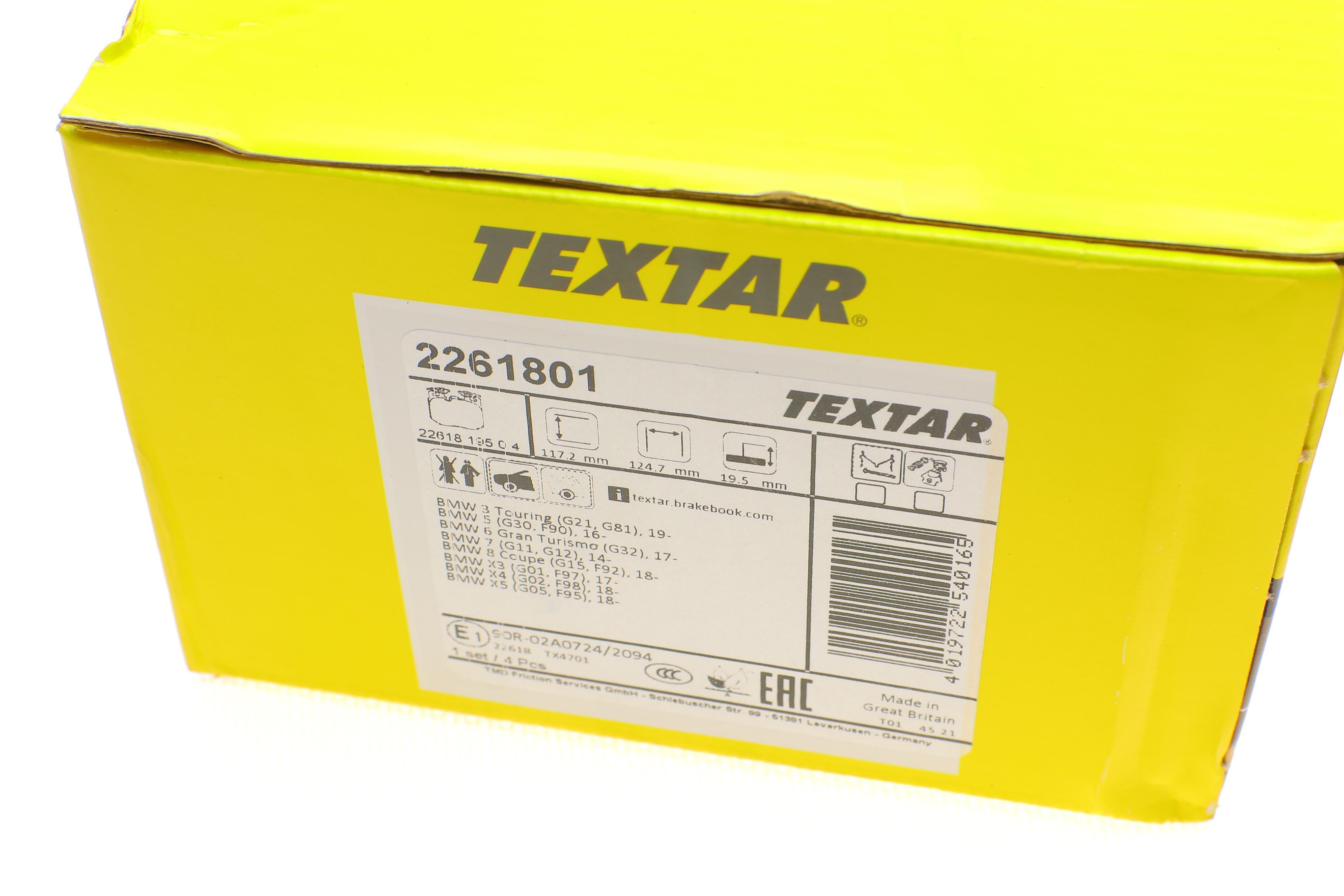 Колодки гальмівні (передні) BMW 3 (G20,G21)/5 (G30,G31)/7 (G11,12)/X5 (G05)/X6 (G06) 17- (Brembo)