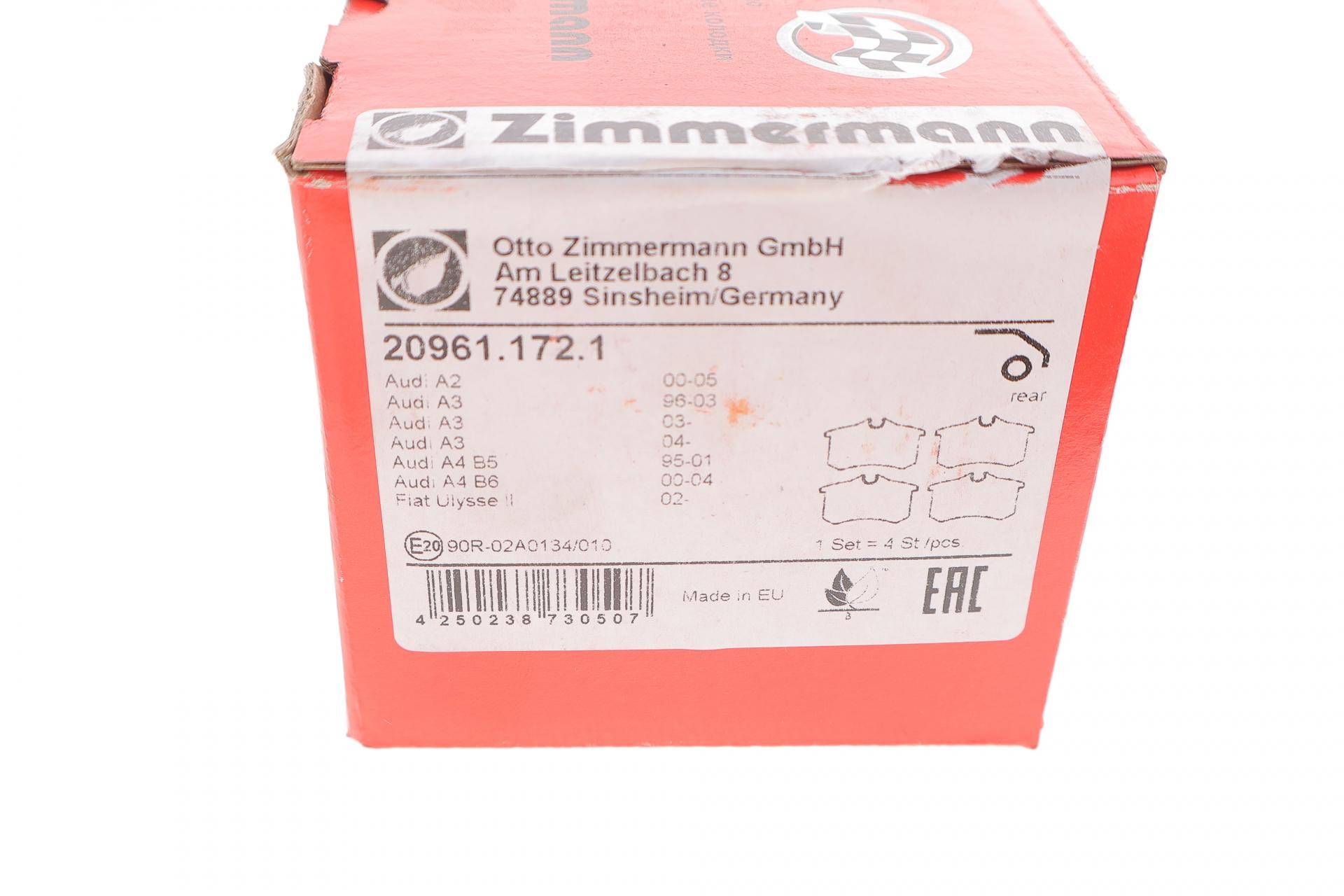 Колодки гальмівні (задні) VW Caddy III 04-/Peugeot 308 07-/Citroen C4 04- (Lucas) (87.2x53.1x17.0)