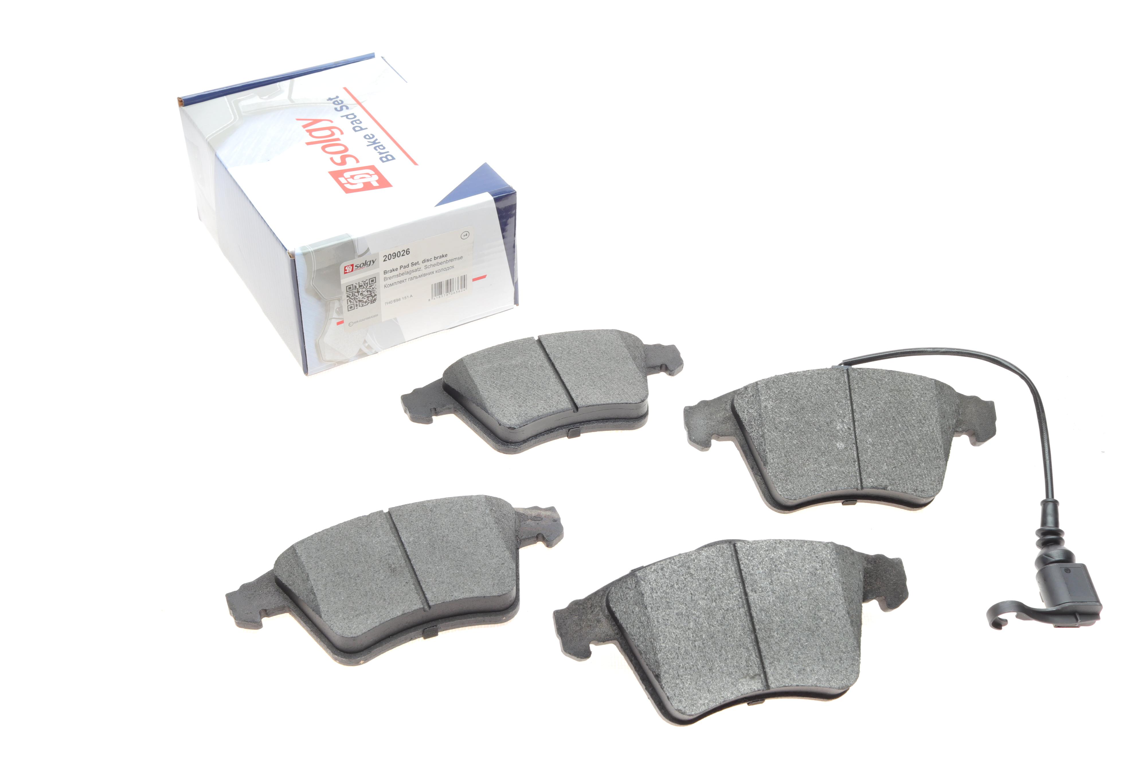 Колодки гальмівні (передні) VW T5 03- (18mm/17.6mm)/(з датчиками)