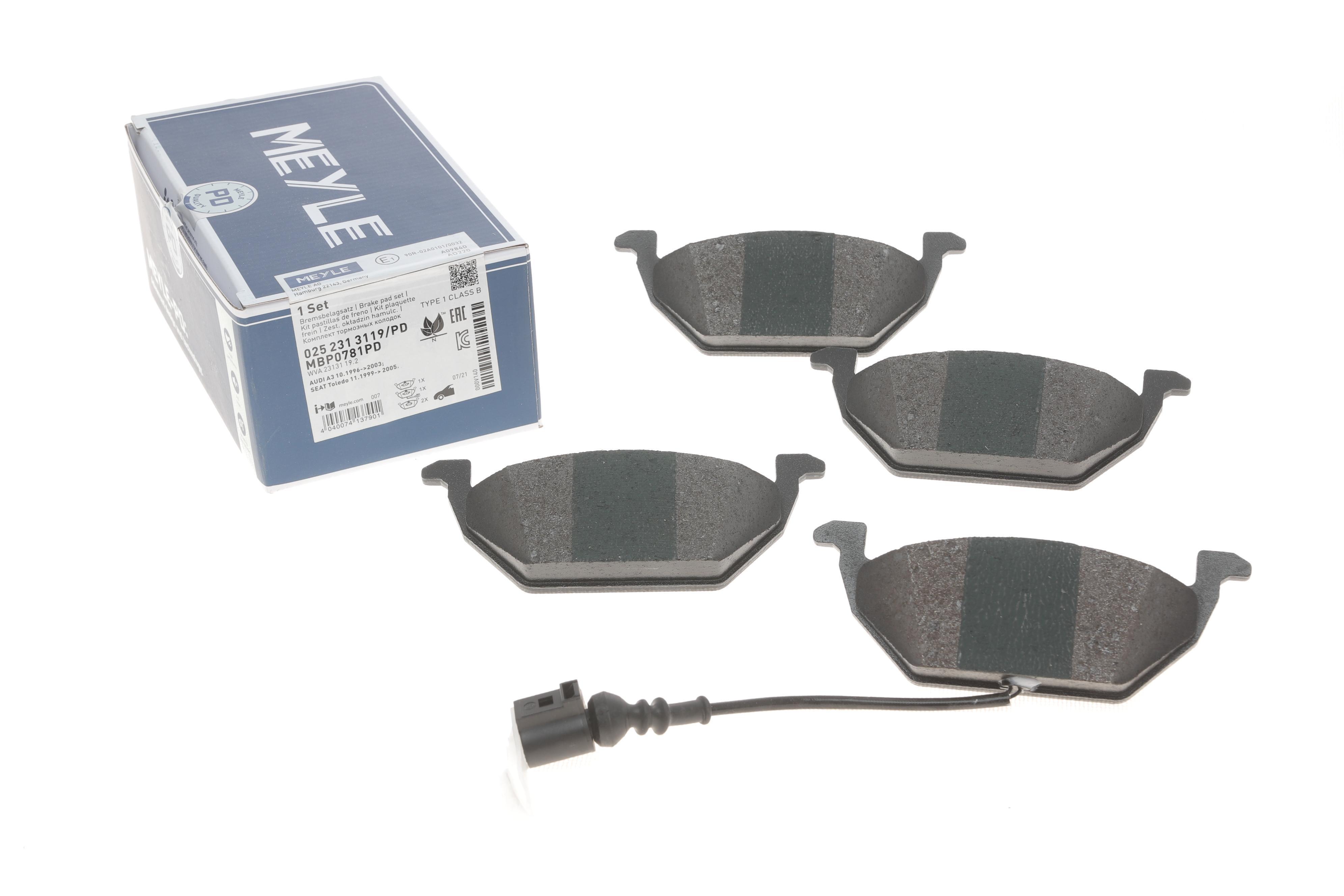 Колодки гальмівні (передні) VW Caddy 04- (з датчиком) Platinum