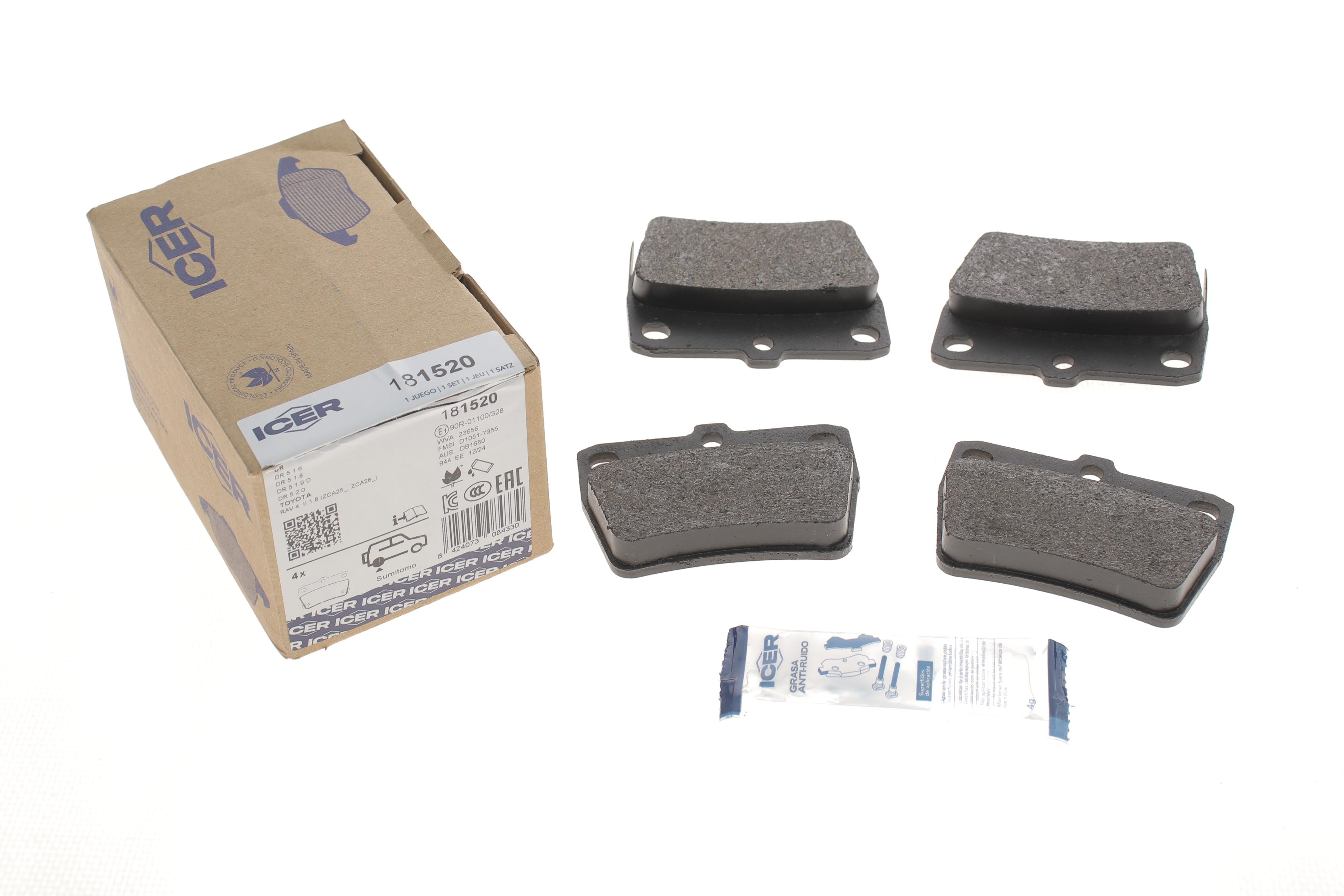 Колодки гальмівні (задні) Toyota Rav4 II 00-05