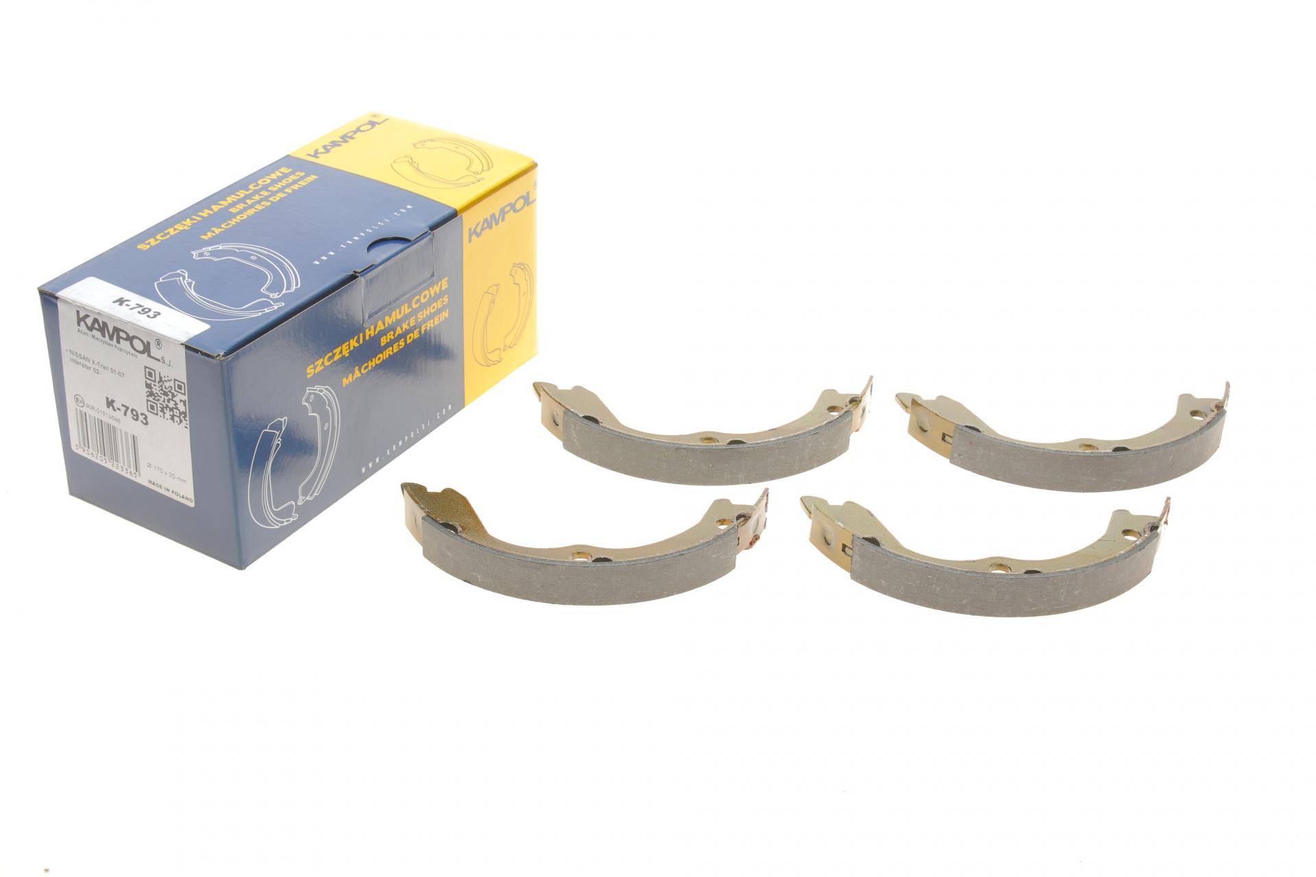 Колодки ручника Nissan Interstar/X-Trail 01- (170x20)