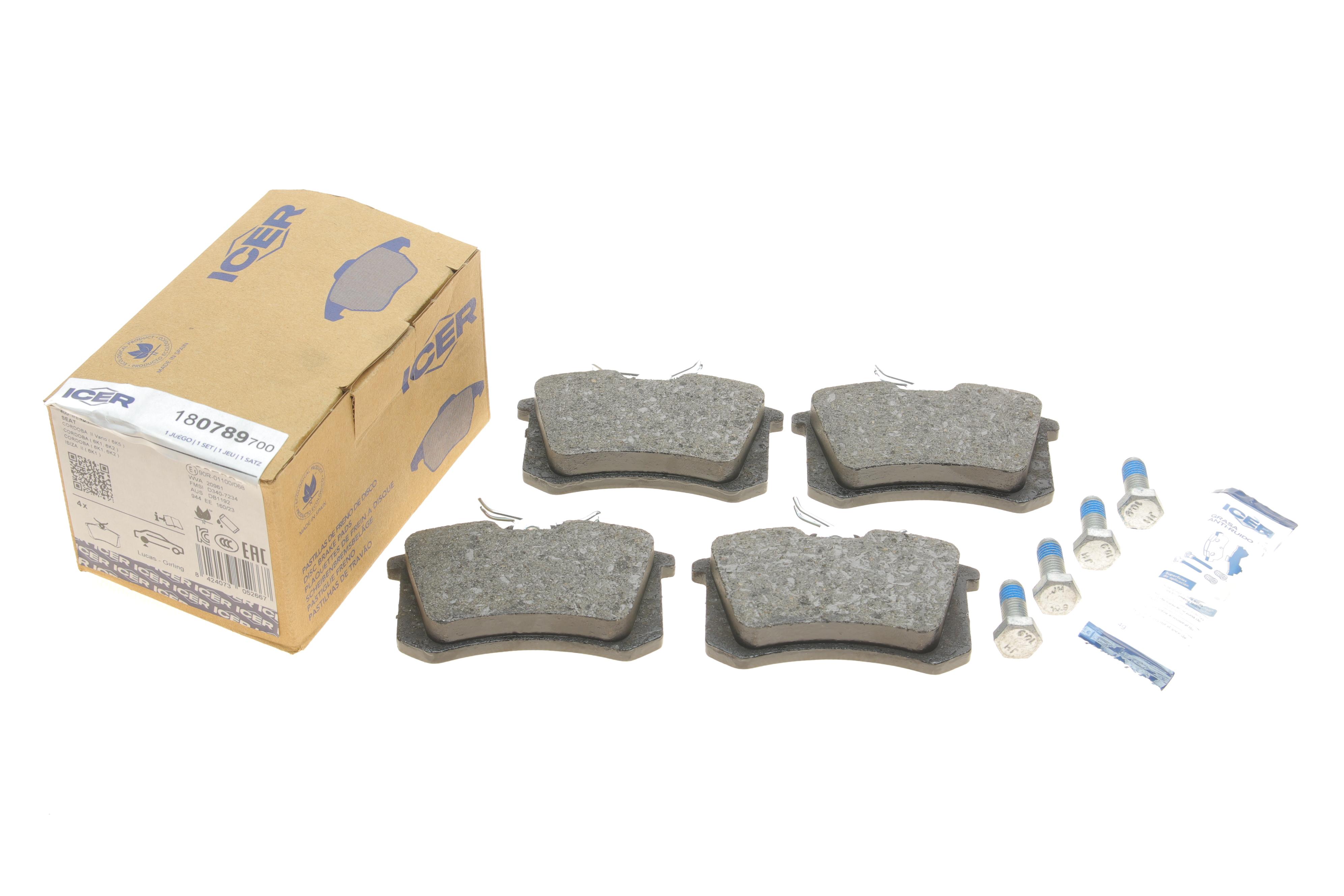 Колодки гальмівні (задні) Audi A4/A6/Skoda SuperB 01-09/Renault Clio 05-14/VW Golf/Passat 84-02