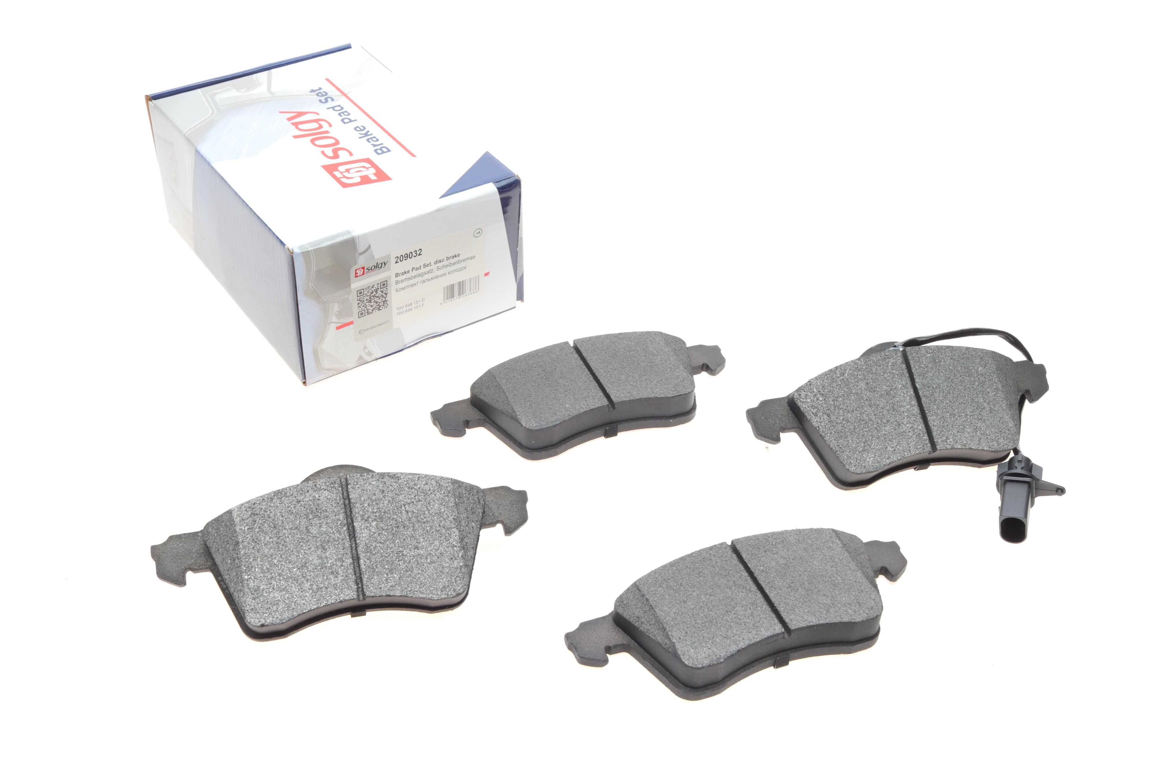 Колодки гальмівні (передні) VW T4 90-03 R15 (з датчиком)