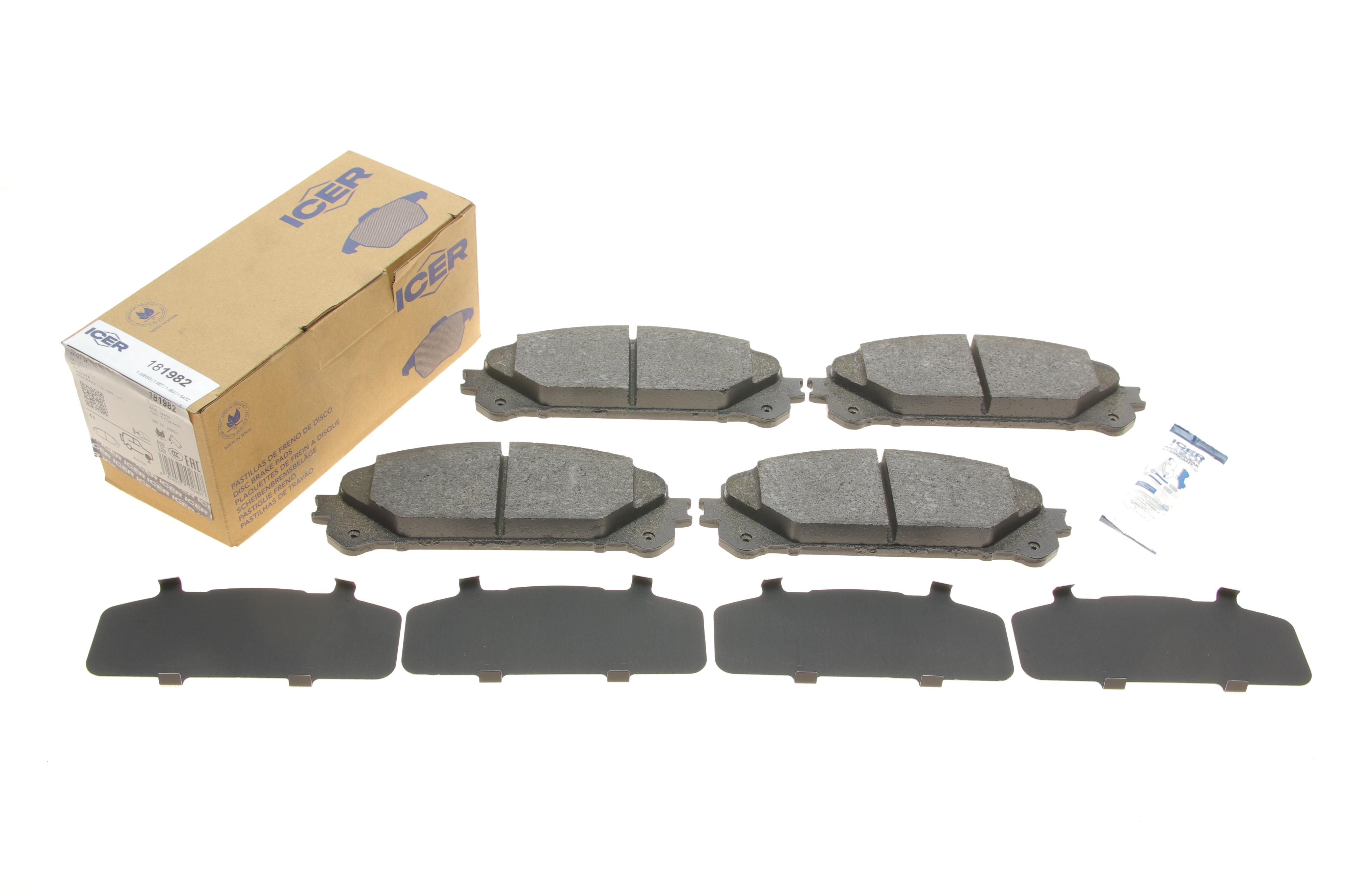 Колодки гальмівні (передні) Toyota Camry 17-/Highlander 07-/Rav4 IV/V/Lexus ES 12-/NX 14-/RX 08-