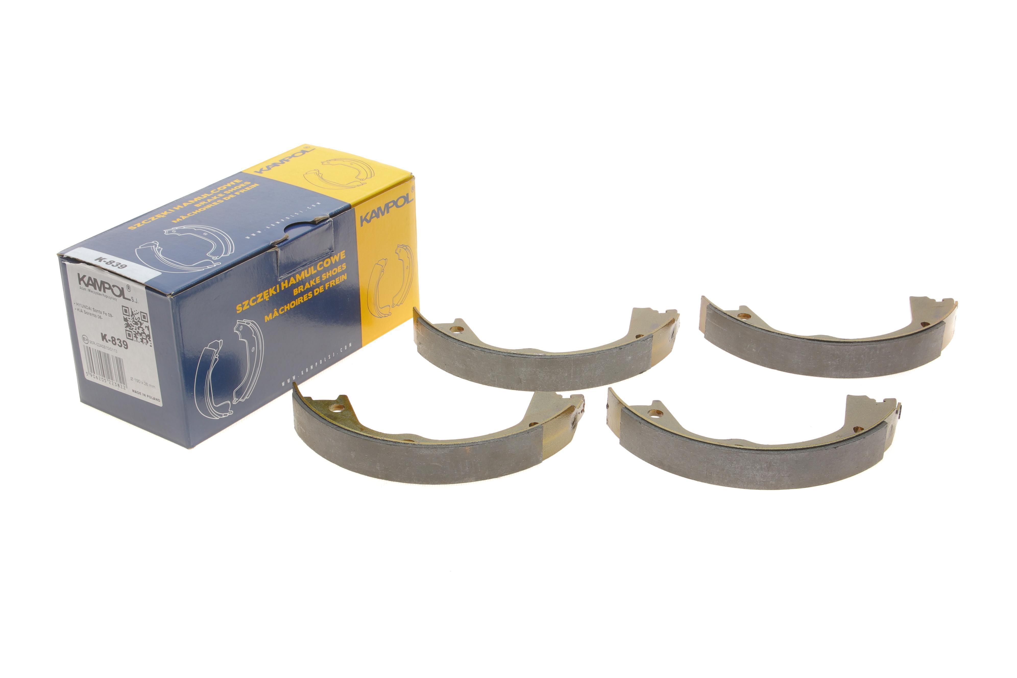 Колодки гальмівні (задні) Hyundai Santa Fe 04-/Kia Sorento II 09- (барабанні) (190x26)