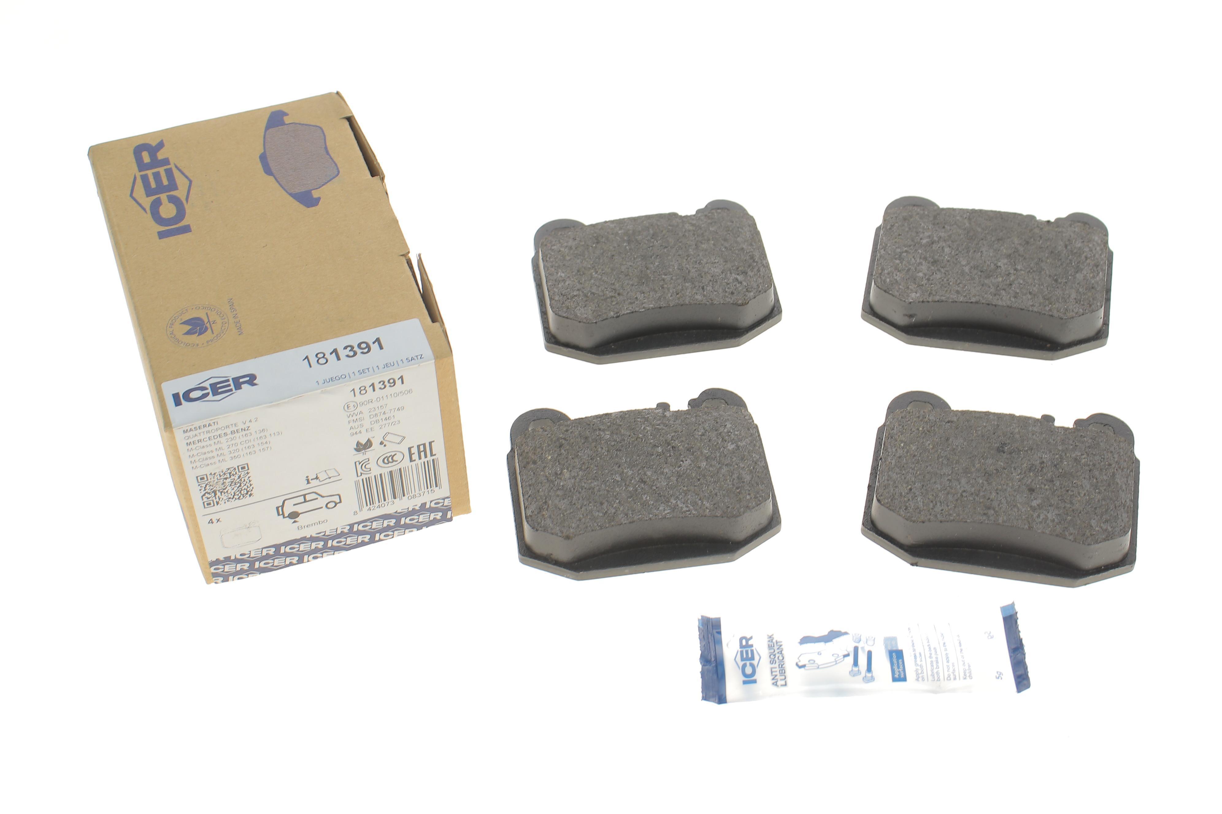 Колодки гальмівні (задні) MB M-class (W163) 98-05/Maserati Quattroporte V 04-