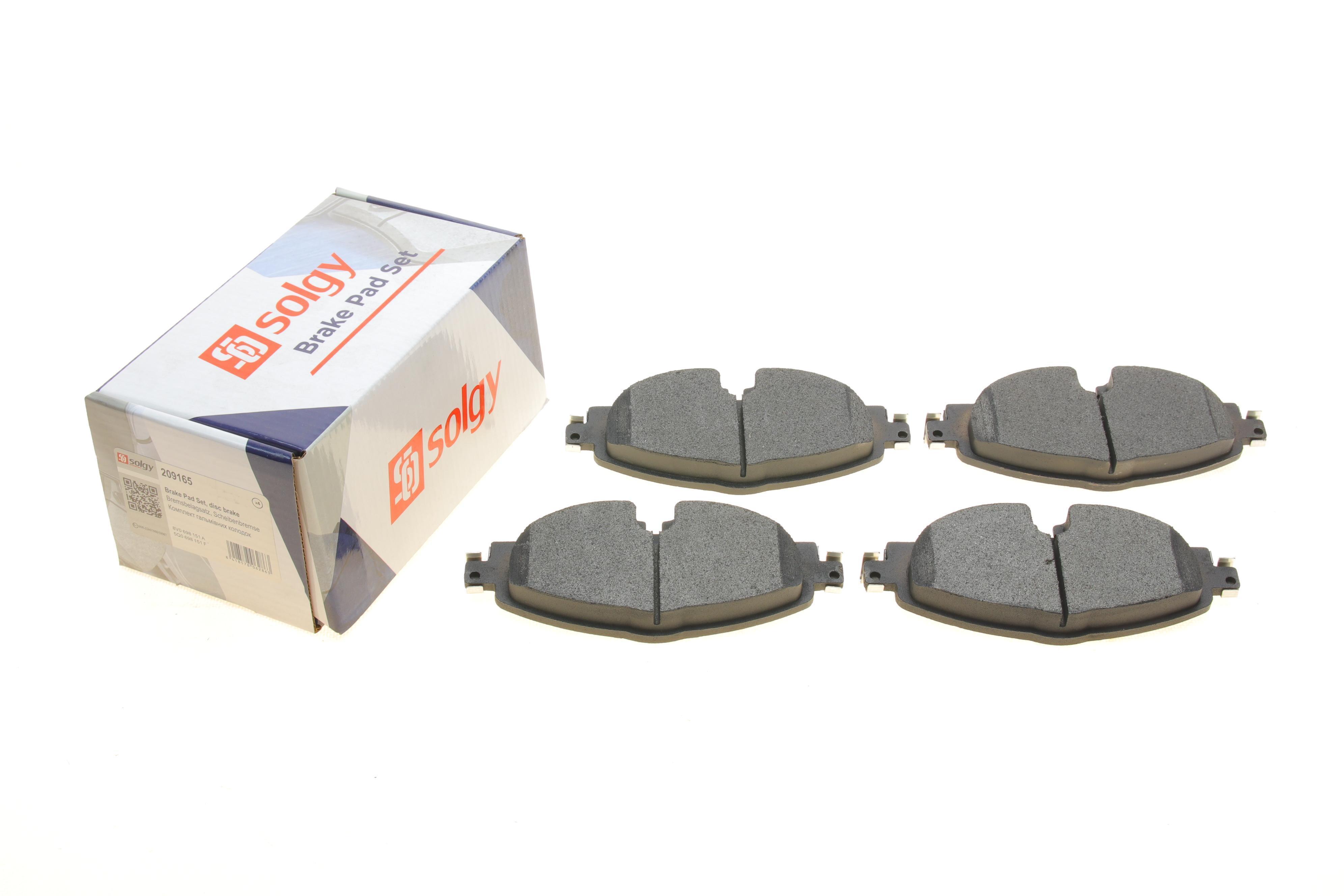 Колодки гальмівні (передні) Audi A3/Q2/Q3/Seat/Skoda Octavia/Kodiaq/VW Golf/Passat B8 12- (+датчик)