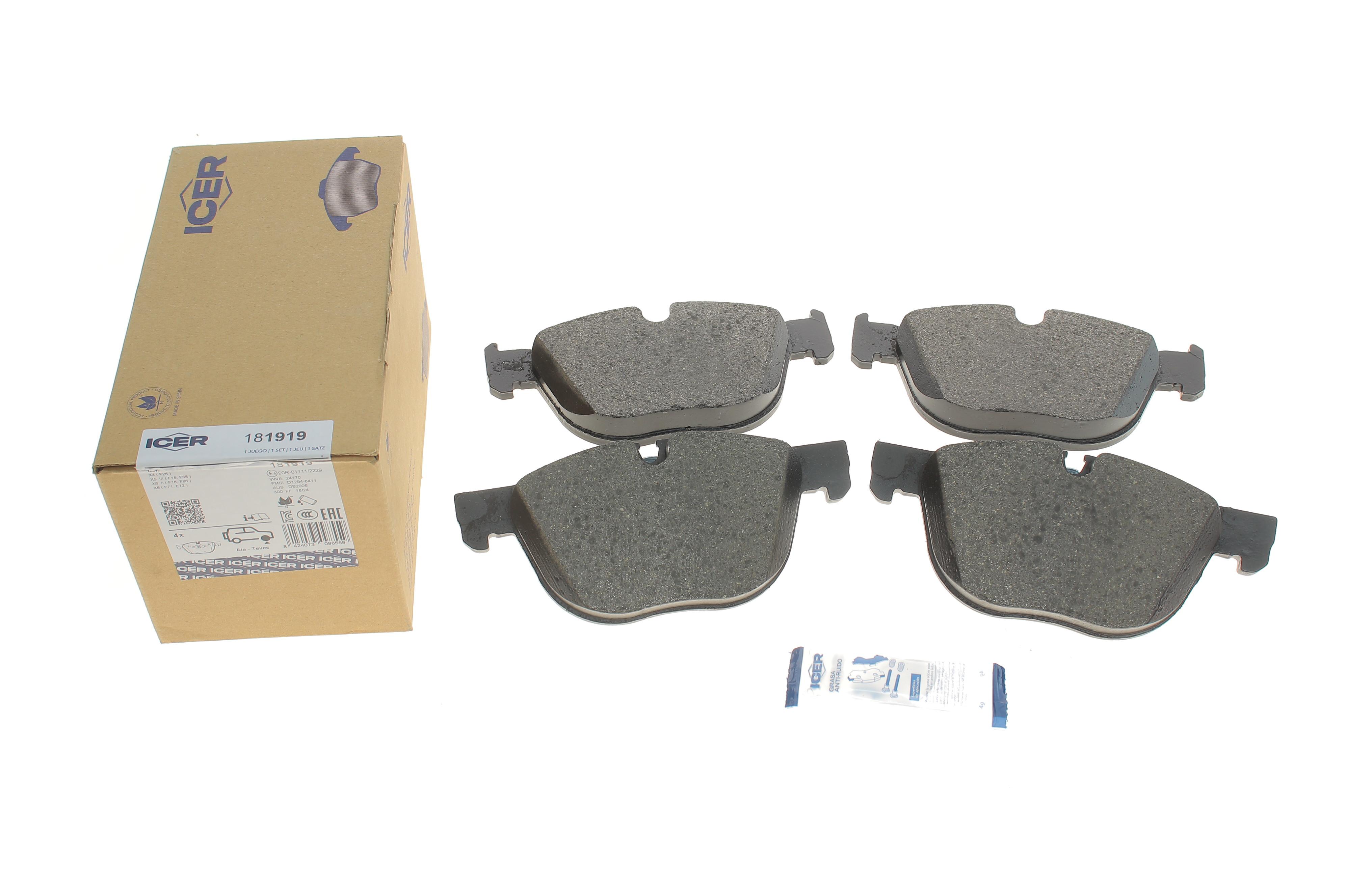 Колодки гальмівні (передні) BMW X4 (F26) 14-18/X5 (E70/F15/F85) 06-18/X6 (E71/E72/F16/F86) 08-19