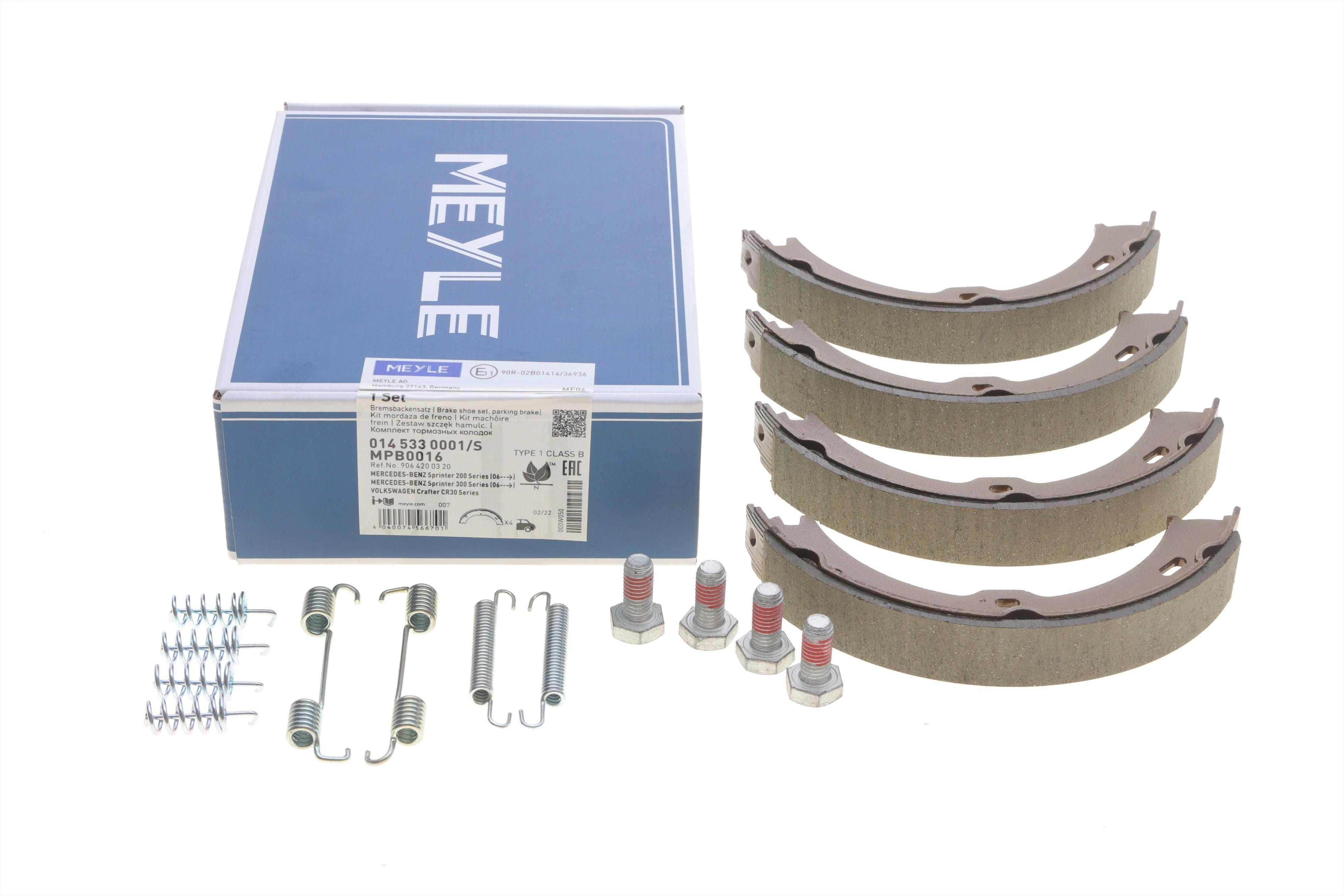 Колодки ручника MB Sprinter/VW Crafter 06- (180x25) (з пружинками)