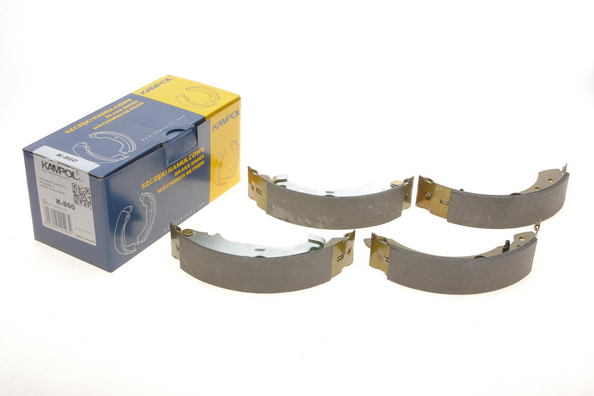 Колодки гальмівні (задні) Smart ForFour 04-06/Mitsubishi Colt 04-12 (барабанні) (203x38)