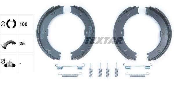 Колодки ручника MB Sprinter (906)/VW Crafter 2.0/2.5 TDI 06- (180x25) (з пружинками)