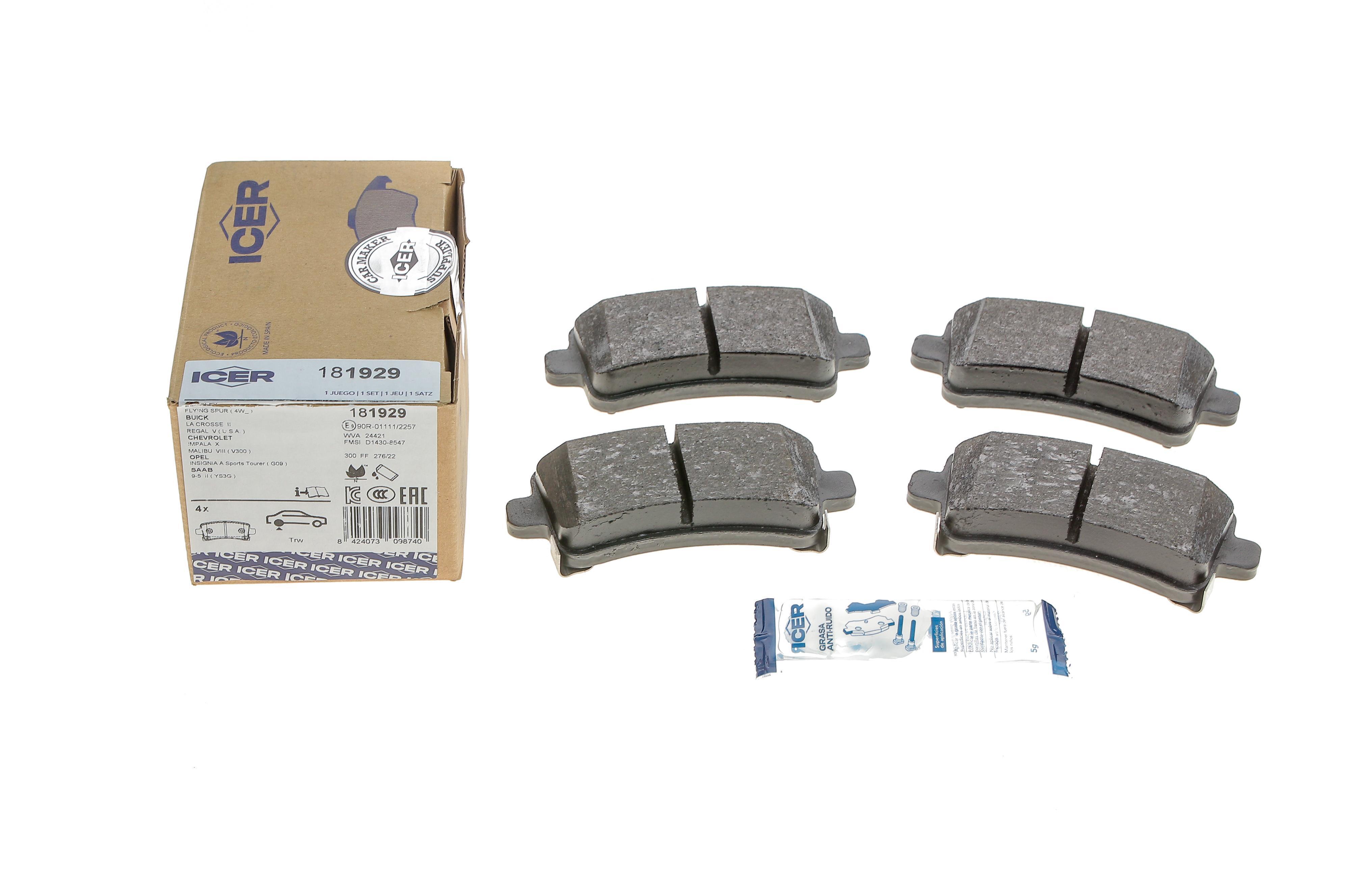 Колодки гальмівні (задні) Opel Insignia 08-17/Chevrolet Malibu/Bentley Flying Spur 12-/Saab 9-5 10-