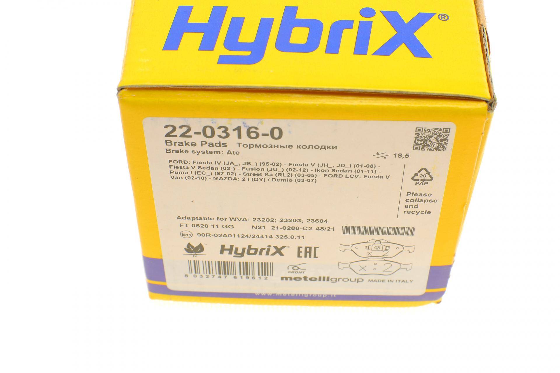 Колодки гальмівні (передні) Ford Fiesta 95-10/Fusion/Ka 02-12/Puma/Mazda 121 96-03/Mazda 2 03-07