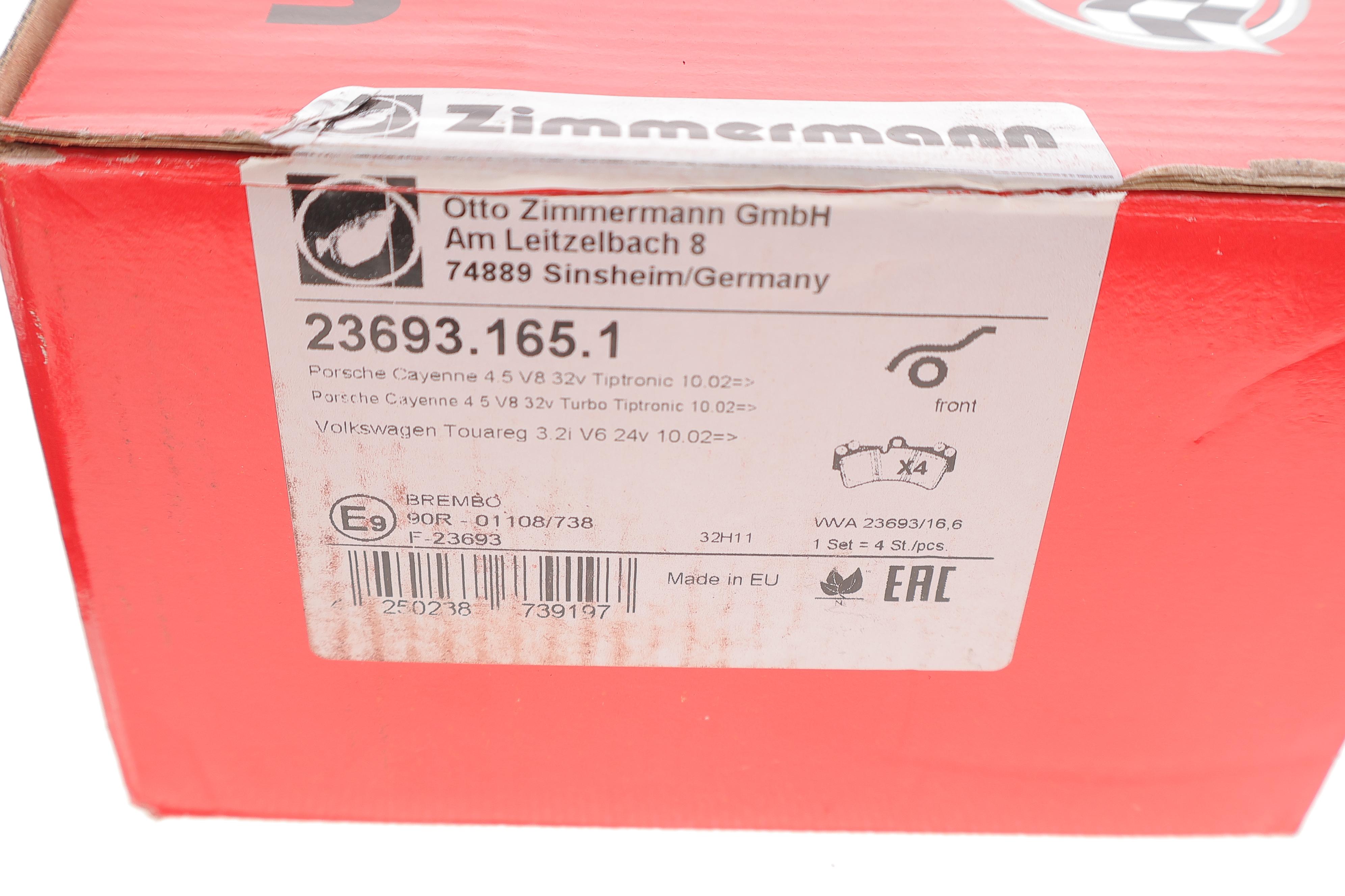 Колодки гальмівні (передні) Audi Q7/Porsche Cayenne/ VW Touareg 3.0-6.0 02- (Brembo)