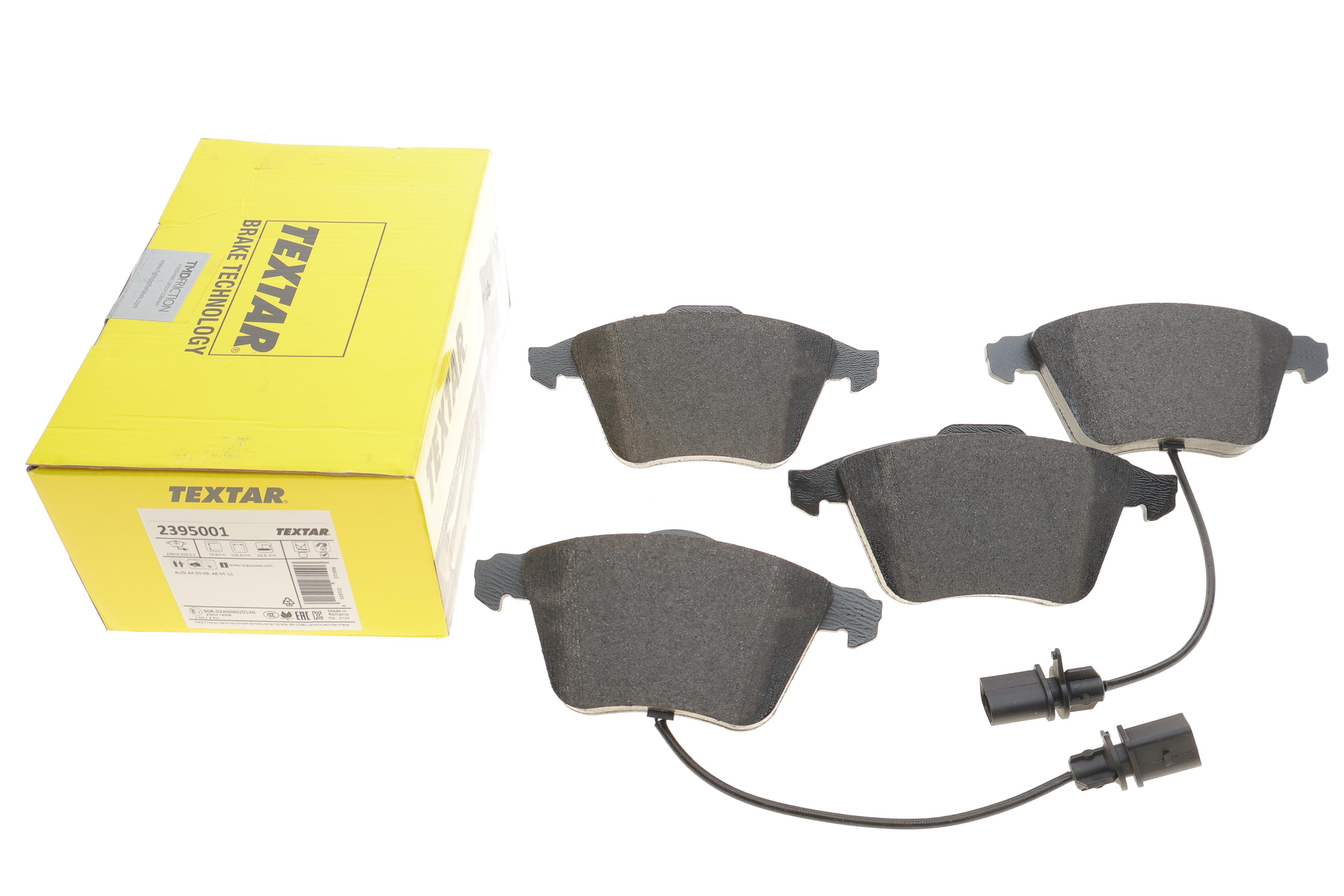 Колодки гальмівні (передні) Audi A4/A6/A8 02- (Teves) Q+ (з датчиками/L=210mm)