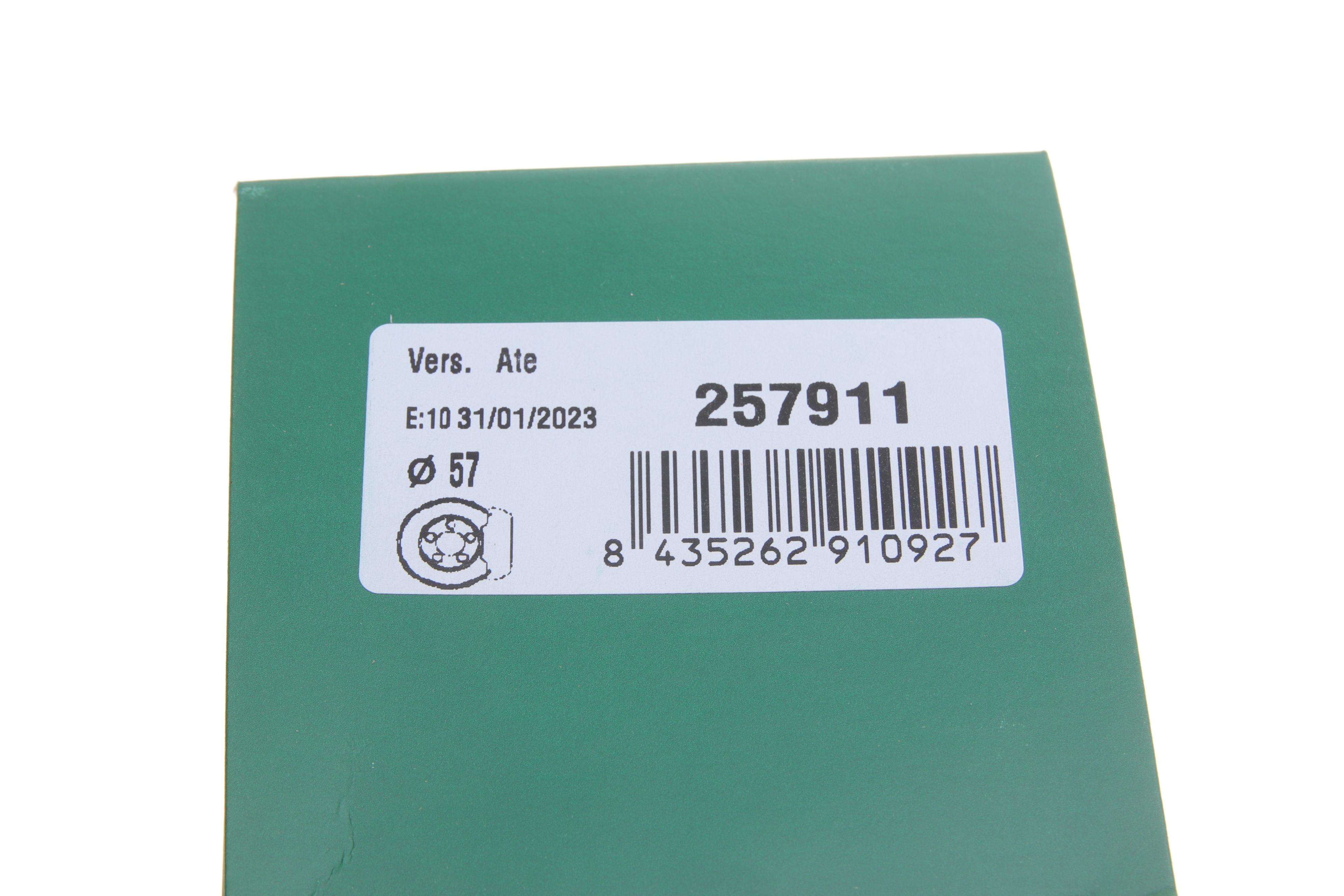 Ремкомплект супорта (переднього) Ford Transit Connect/Fiat Doblo 10- (d=57mm) (+поршень) (Ate)