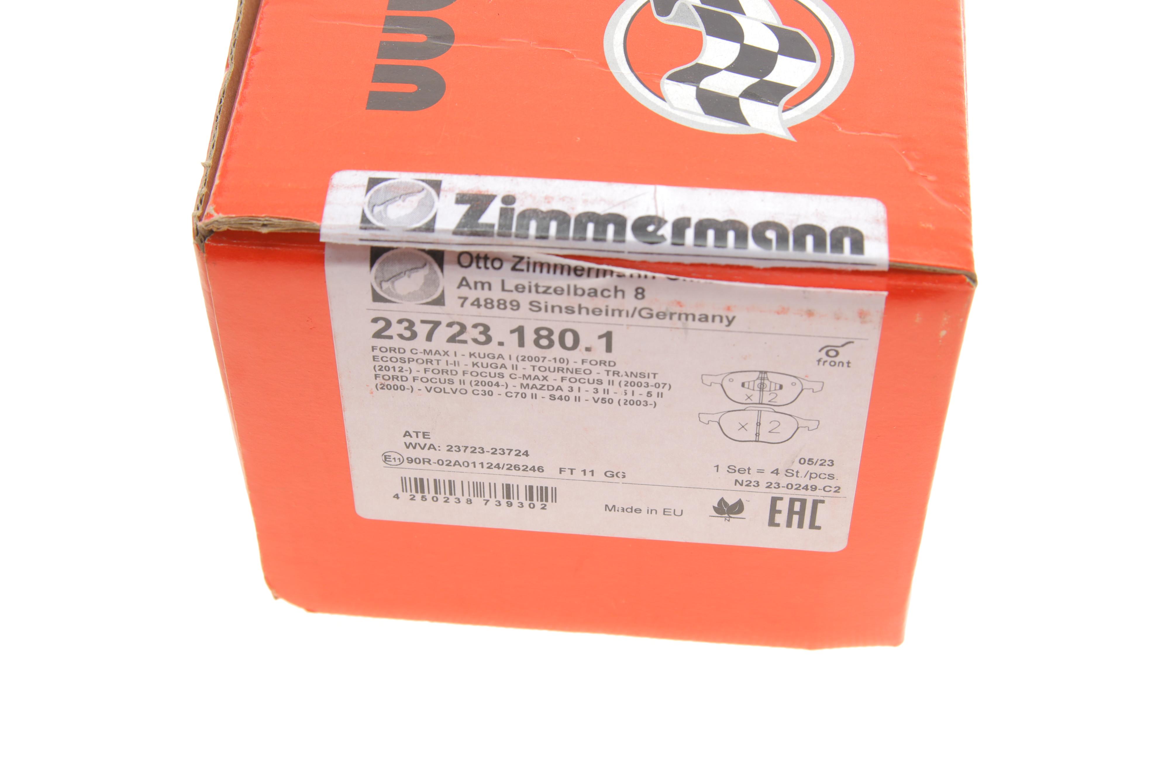 Колодки гальмівні (передні) Ford C-Max/Focus/Mazda 3/5 03- (Ate-Teves)