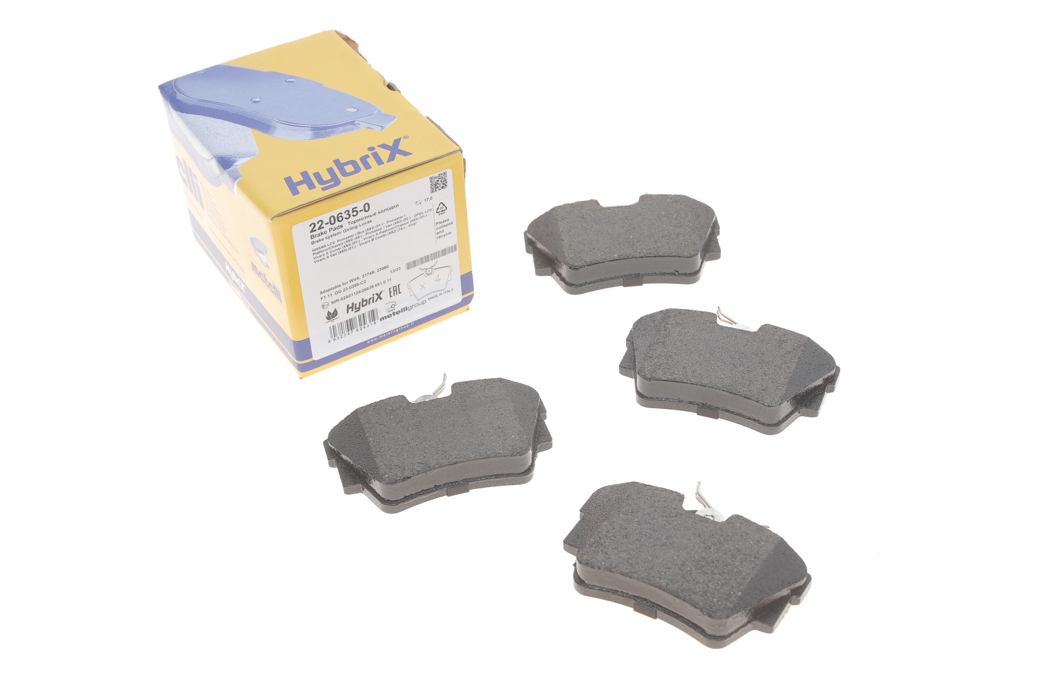 Колодки гальмівні (задні) Renault Trafic II/III/Opel Vivaro A/B/Nissan Primastar 01-/NV300/Fiat 16-