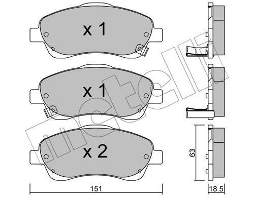 Колодки гальмівні (передні) Toyota Avensis 03-08/Corolla Verso 04-09