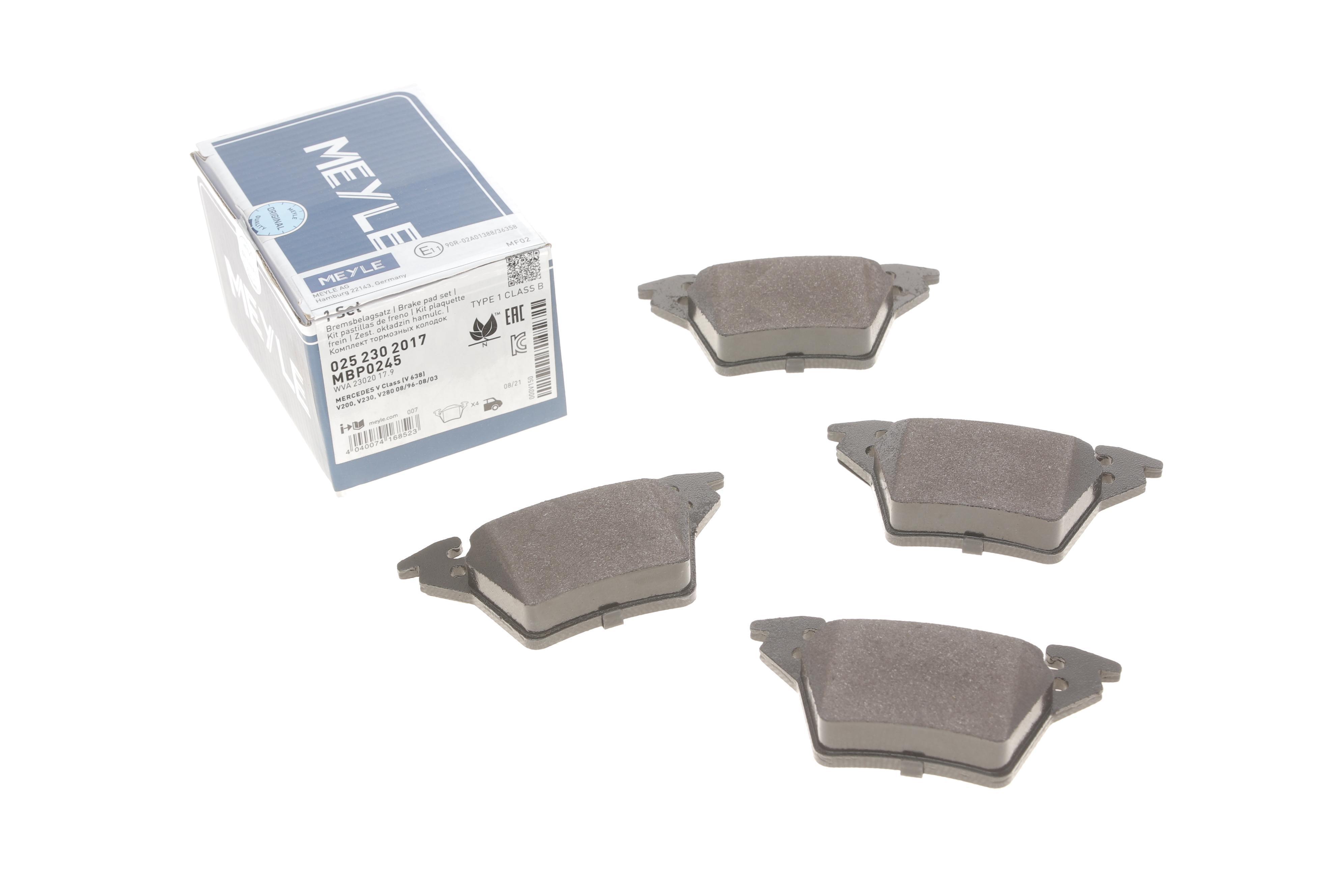 Колодки гальмівні (задні) MB Vito (W638) CDI 98- (Bosch)