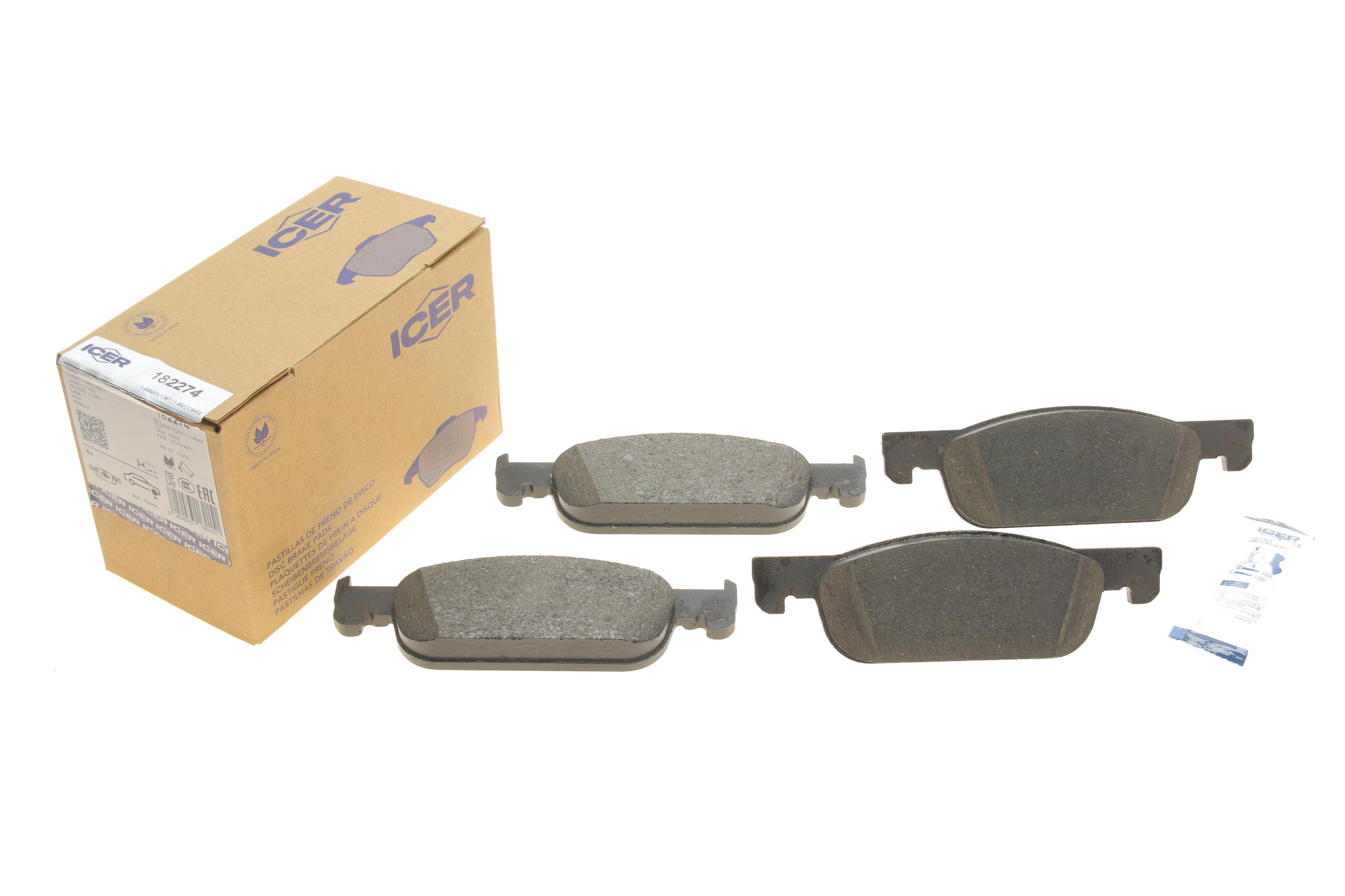 Колодки гальмівні (передні) Renault Logan II/Clio IV/Sandero II 11-/Lada Xray 16-