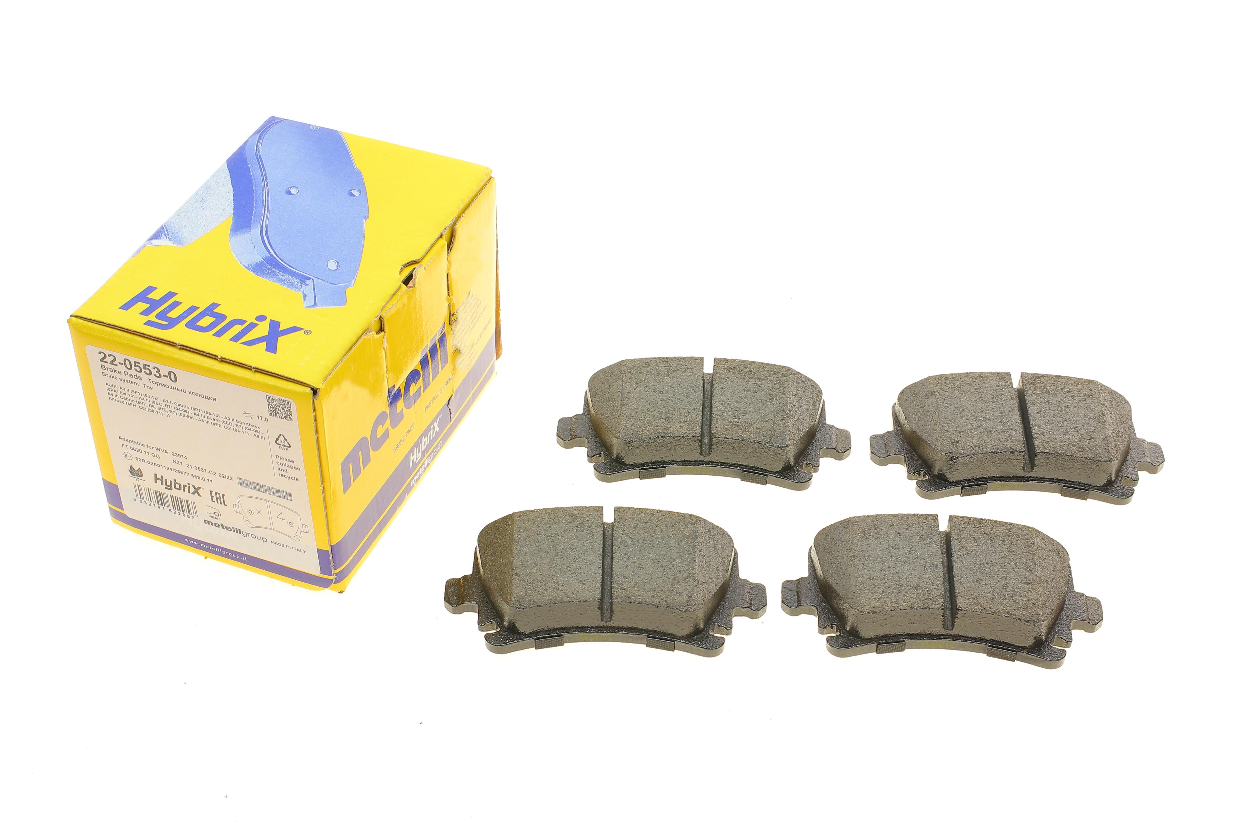 Колодки гальмівні (задні) Audi A3/A4/A6/TT/Skoda Octavia/SuperB/VW Caddy/Golf/Passat B6/Touran 03-