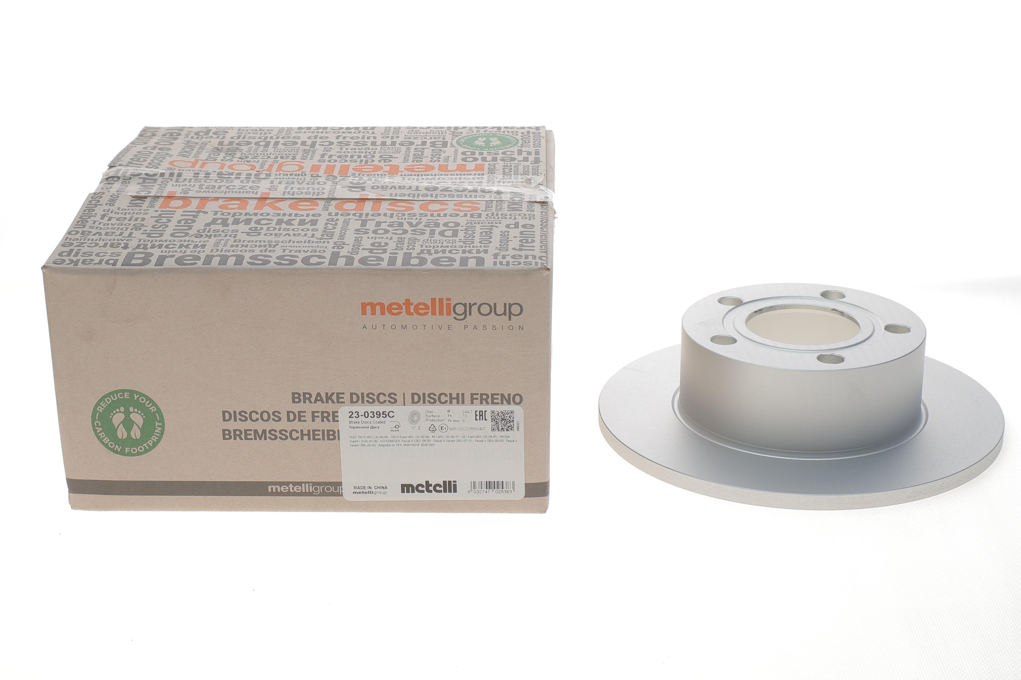 Диск гальмівний (задній) Audi 100 90-94/A6/Skoda Superb/VW Passat 96-08 (245x10) (з покр.) (повний)