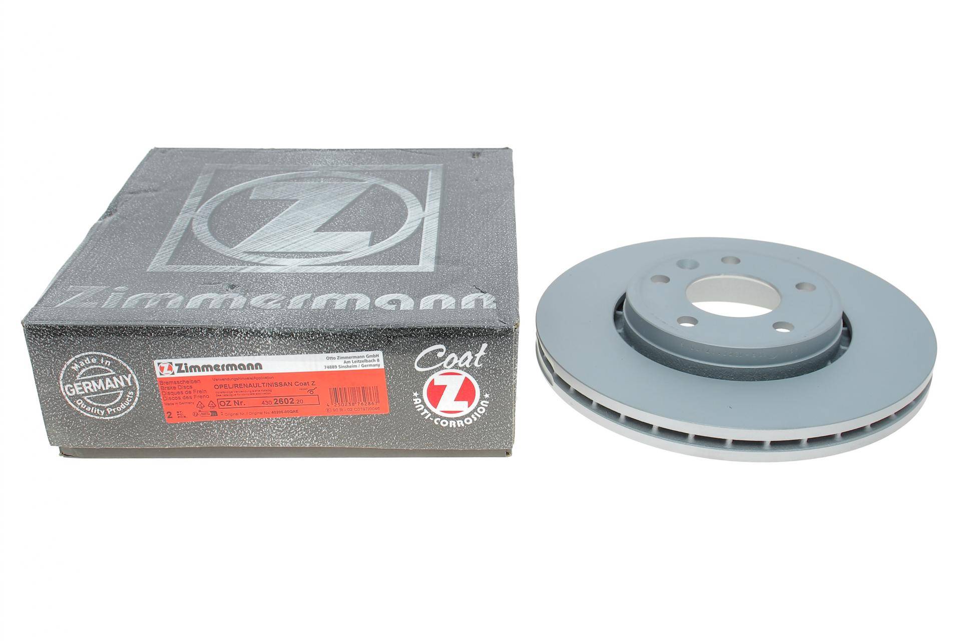 Диск гальмівний (передній) Renault Trafic 01- (305x28) (з покриттям) (вентил.)