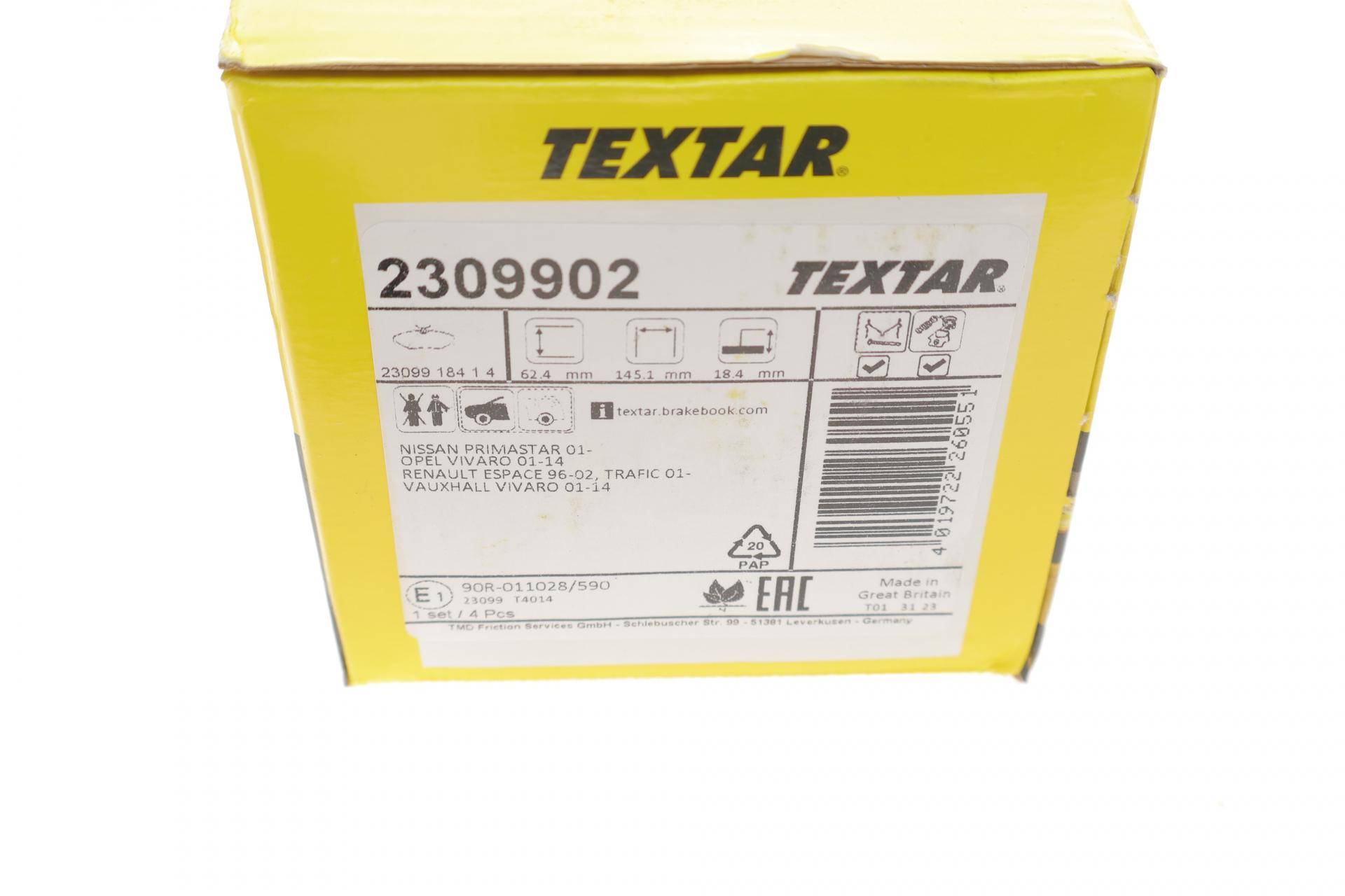 Колодки гальмівні (передні) Renault Trafic/Opel Vivaro 01- (Lucas) Q+