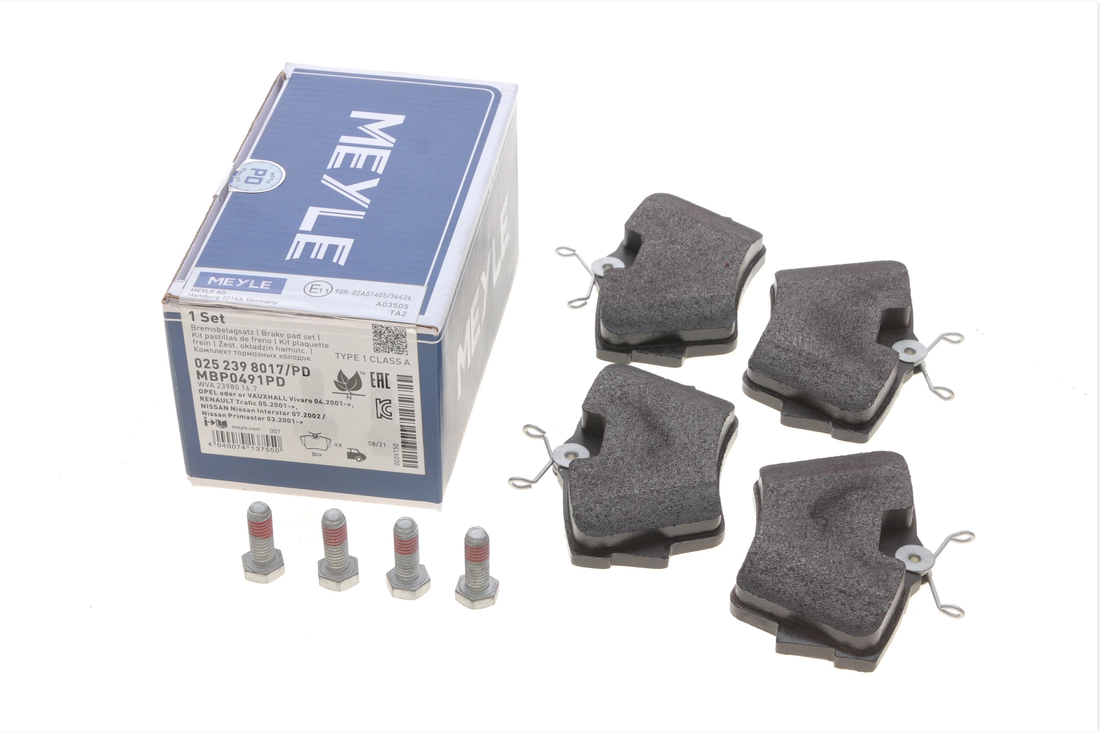 Колодки гальмівні (задні) Renault Trafic/Opel Vivaro 01- (Platinum)