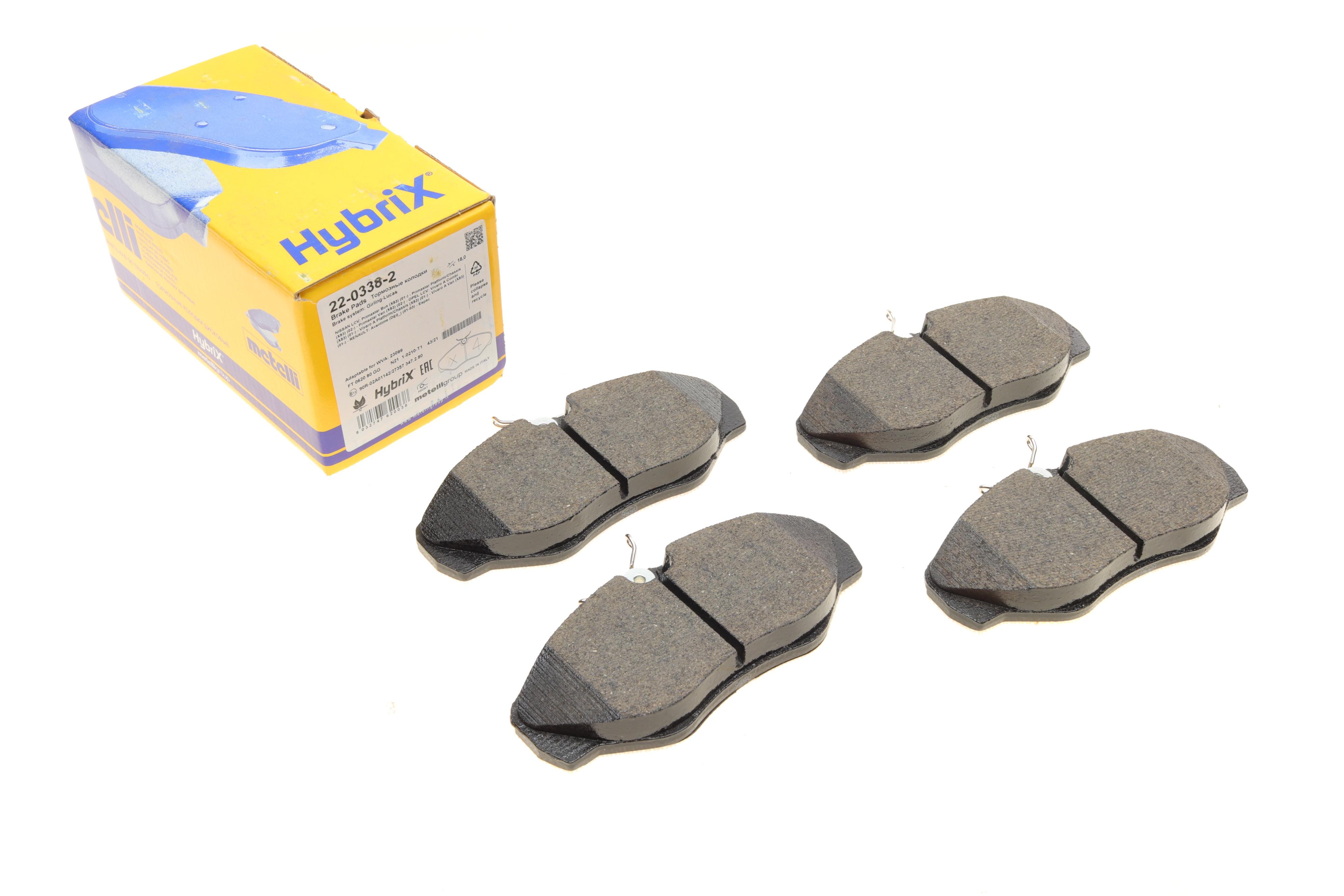 Колодки гальмівні (передні) Renault Trafic II/Opel Vivaro A/Nissan Primastar 01-