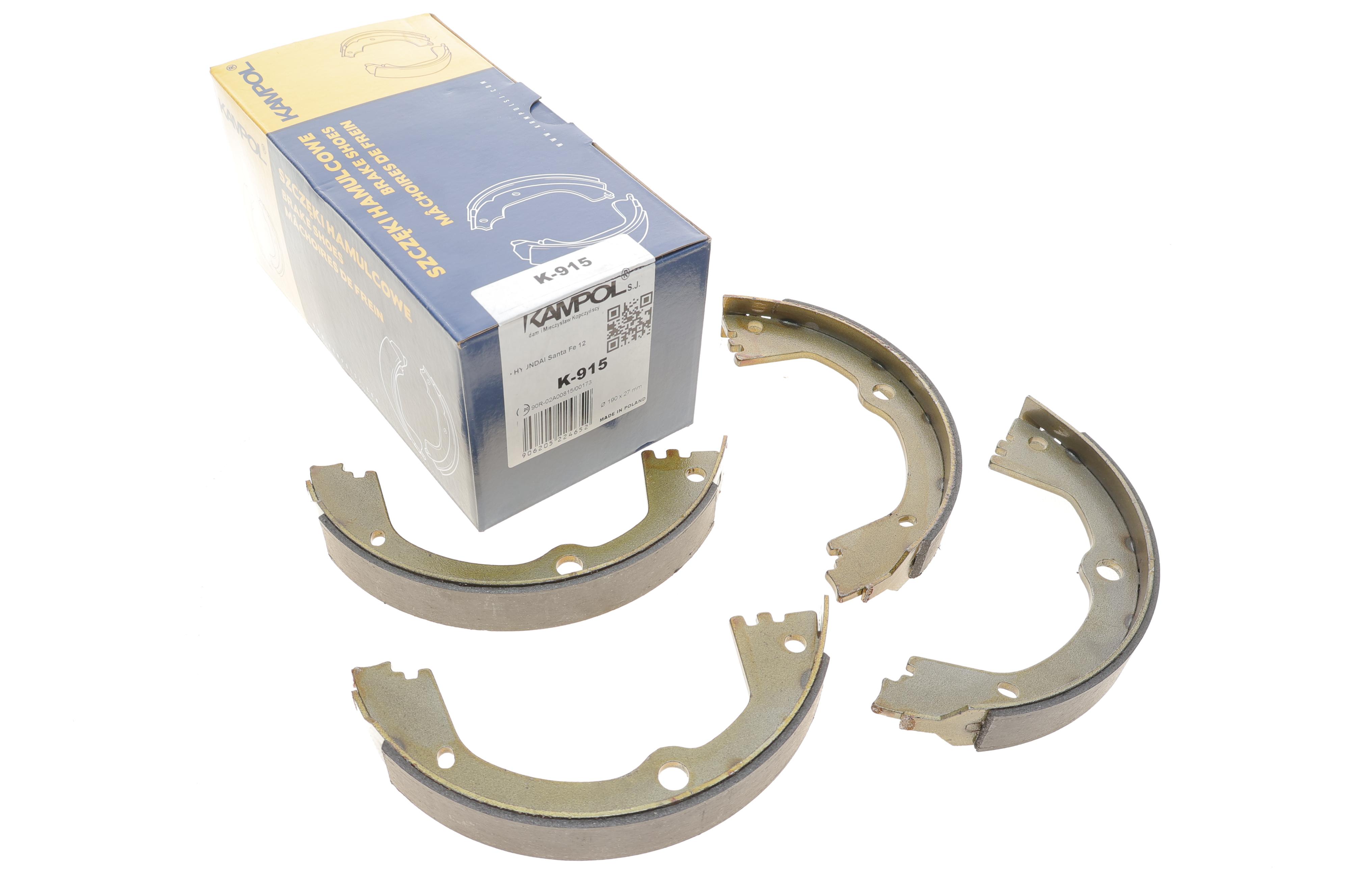 Колодки ручника Hyundai Santa Fe 2.0/2.2 CRDi/2.4i 4WD 12- (190x27)