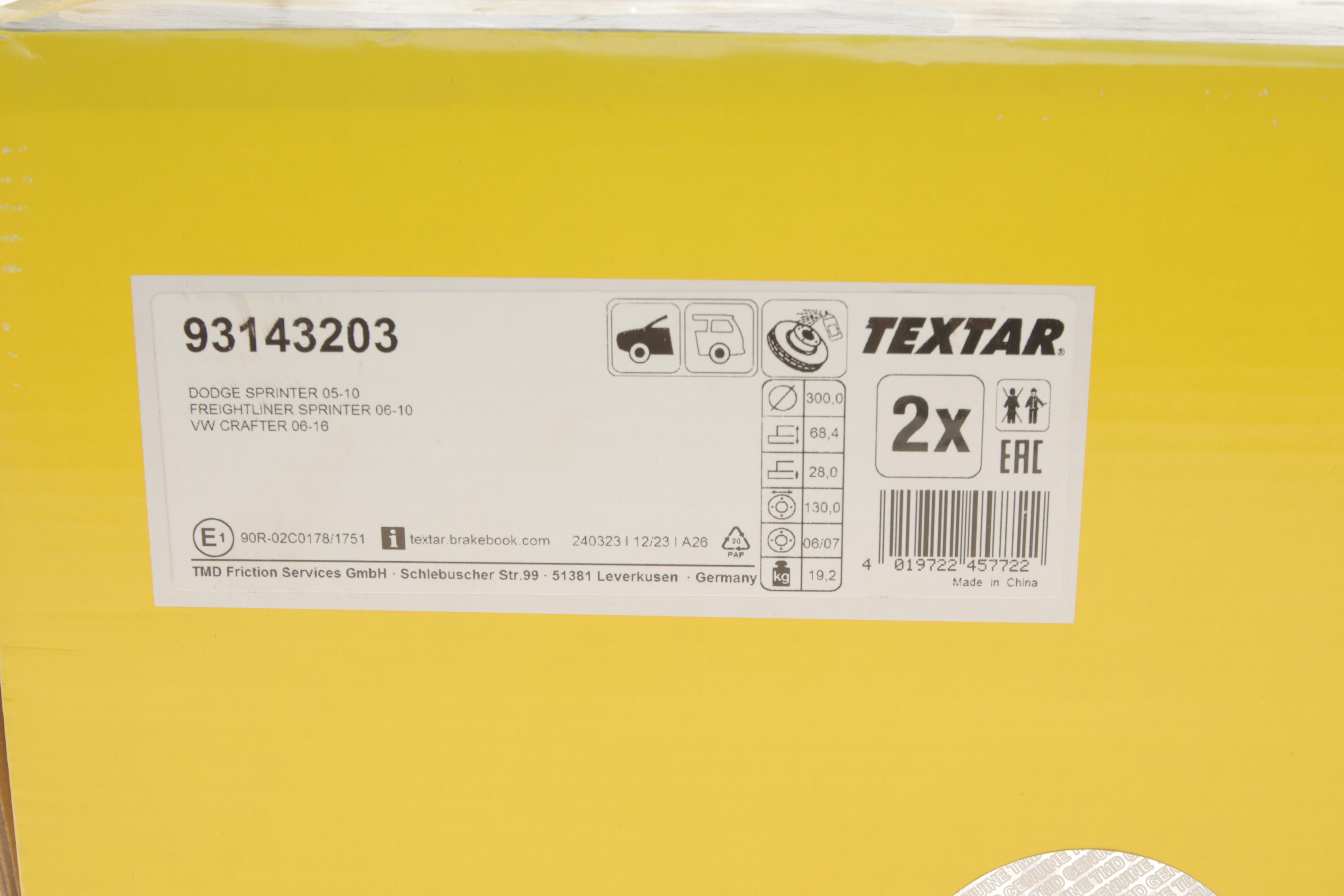 Диск гальмівний (передній) MB Sprinter/VW Crafter 06- (300x28) PRO