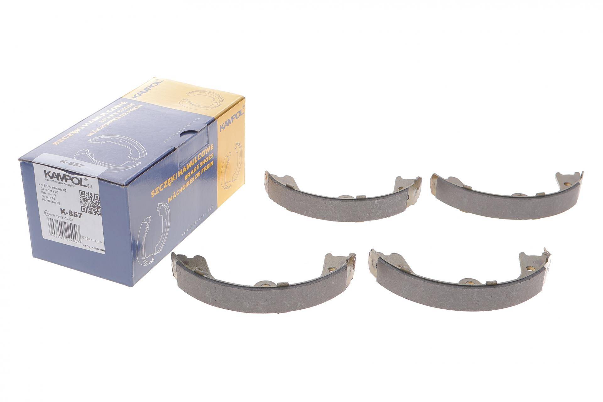 Колодки ручника Nissan Navara/Pathfinder 05- (190x32)