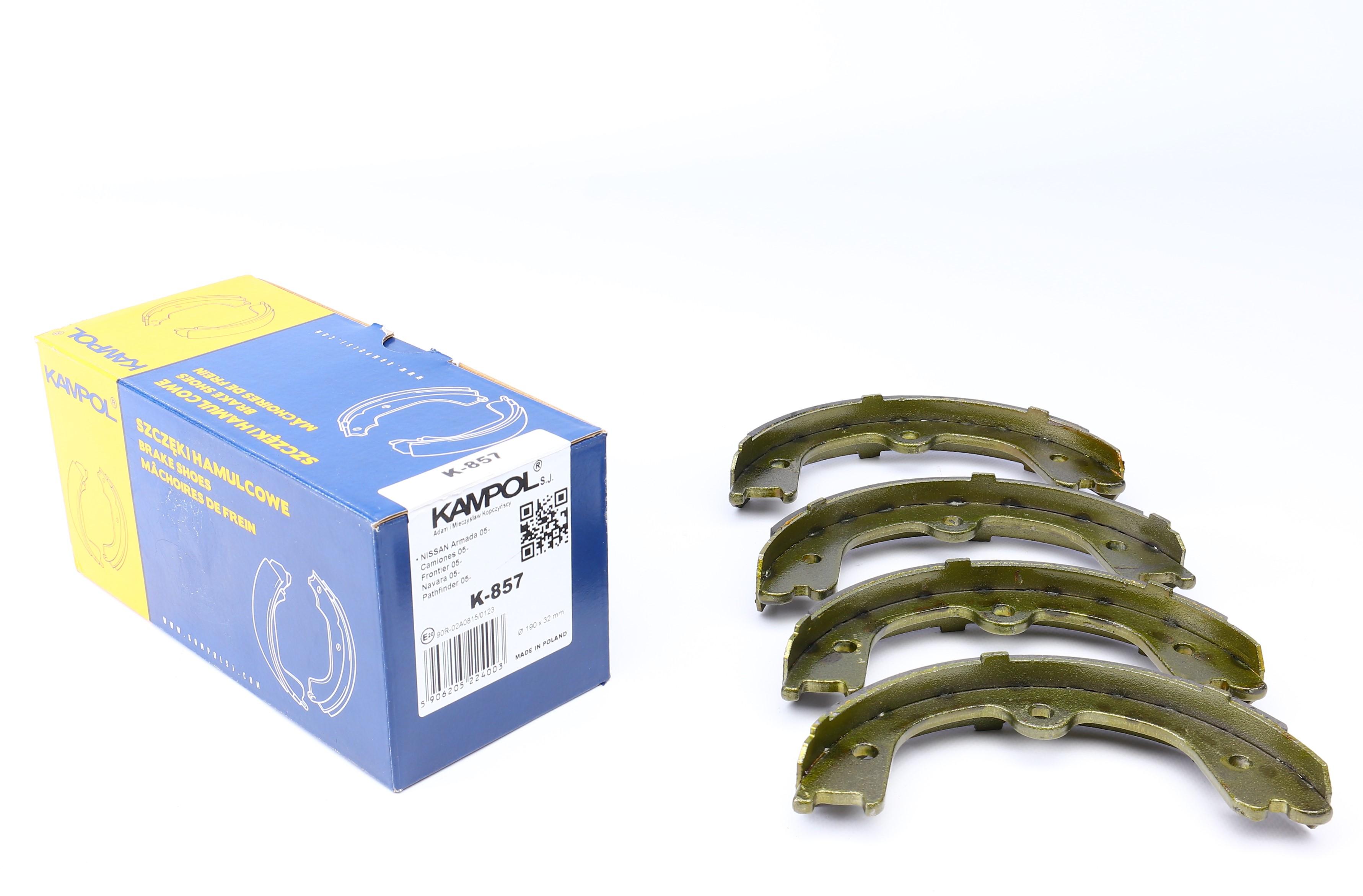 Колодки ручника Nissan Navara/Pathfinder 05- (190x32)