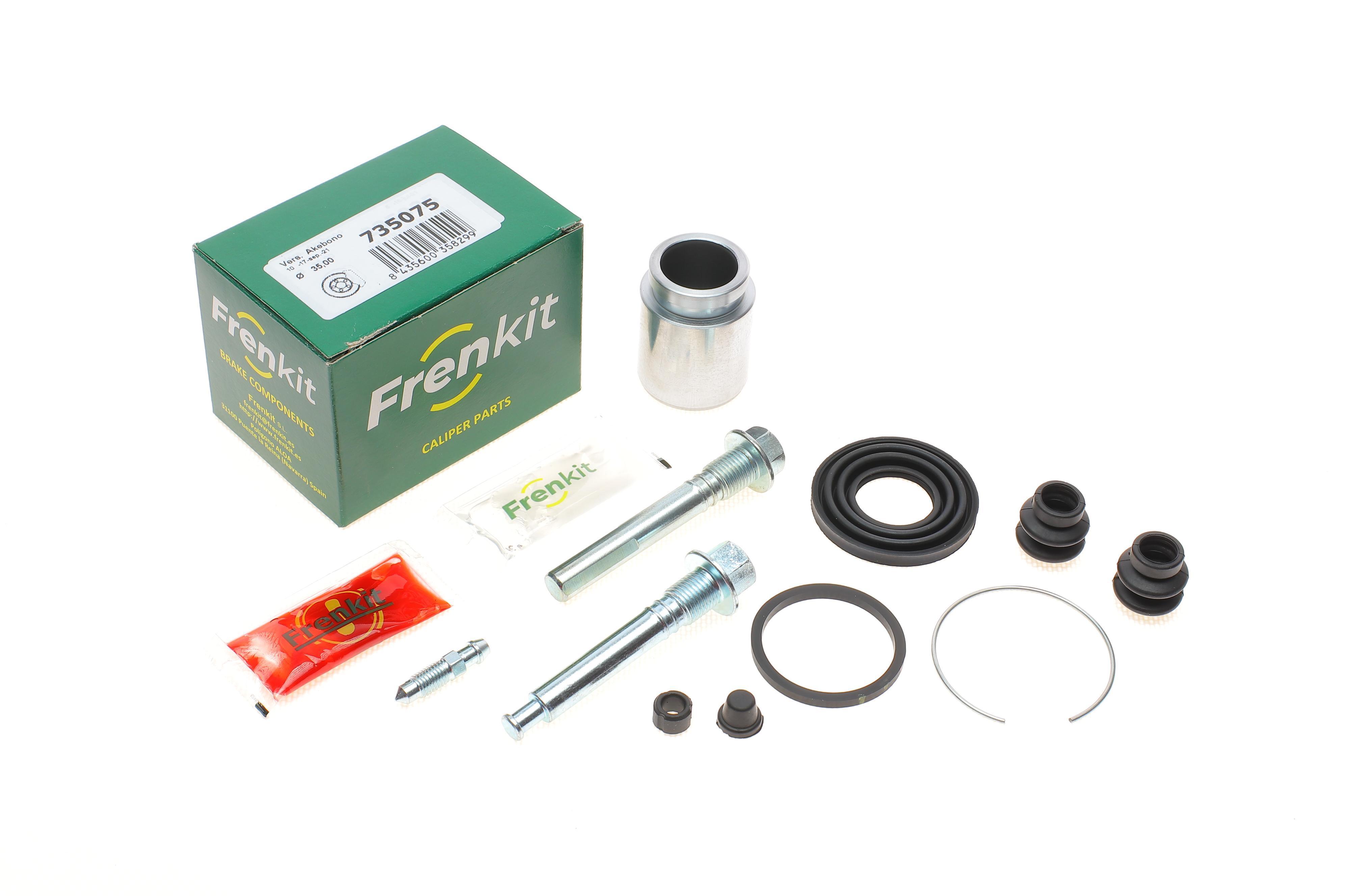 Ремкомплект супорта (заднього) Mitsubishi Lancer 08- (d=35mm) (Akebono) (+поршень/направляюча)