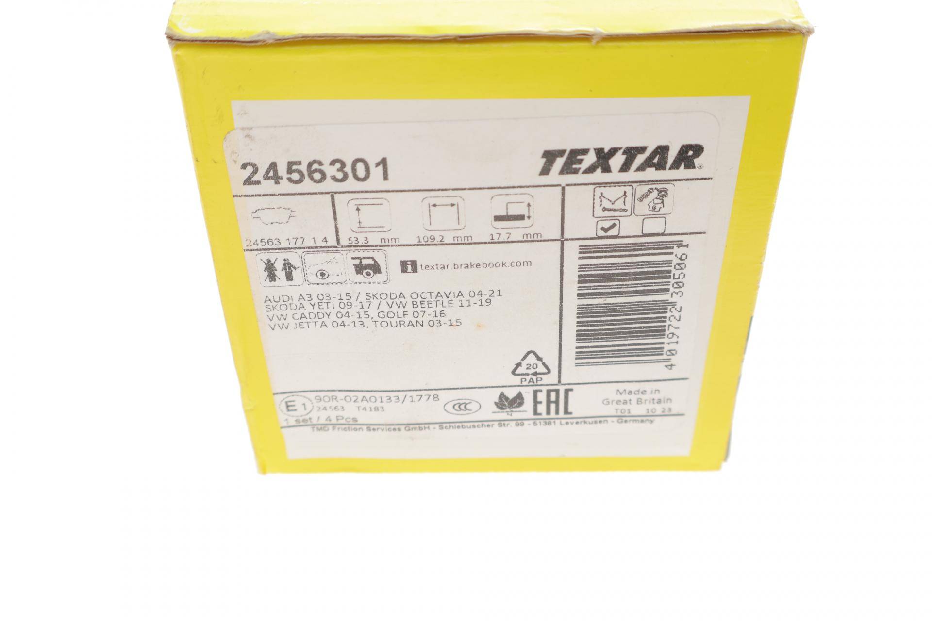 Колодки гальмівні (задні) VW Caddy 10- (109.2x53.3) (Bosch) Q+