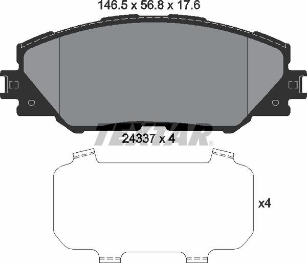 Колодки гальмівні (передні) Toyota RAV4 2.0-3.5/Prius 1.8 05- (Advics)