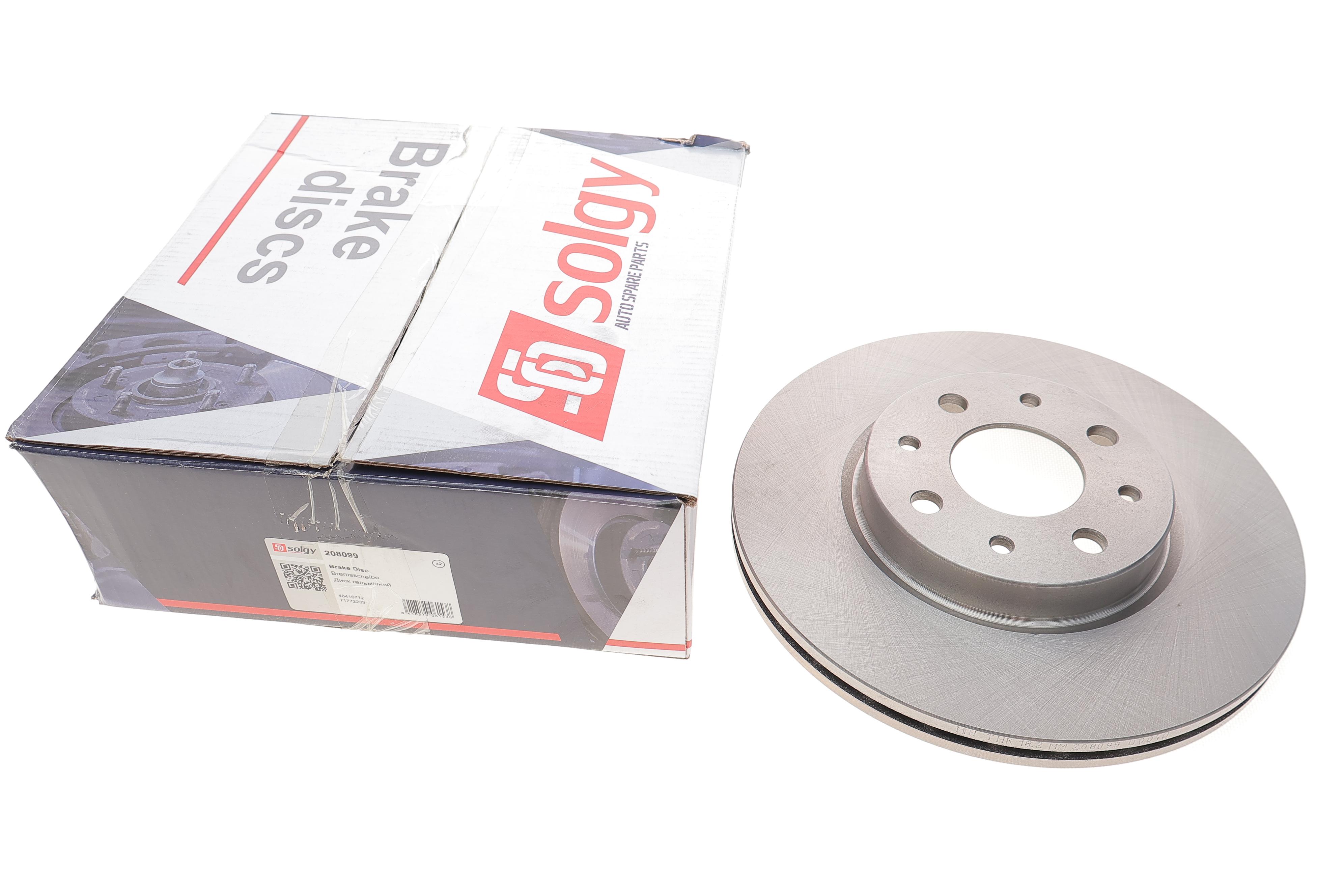 Диск гальмівний (передній) Fiat Doblo 01- (257x20)