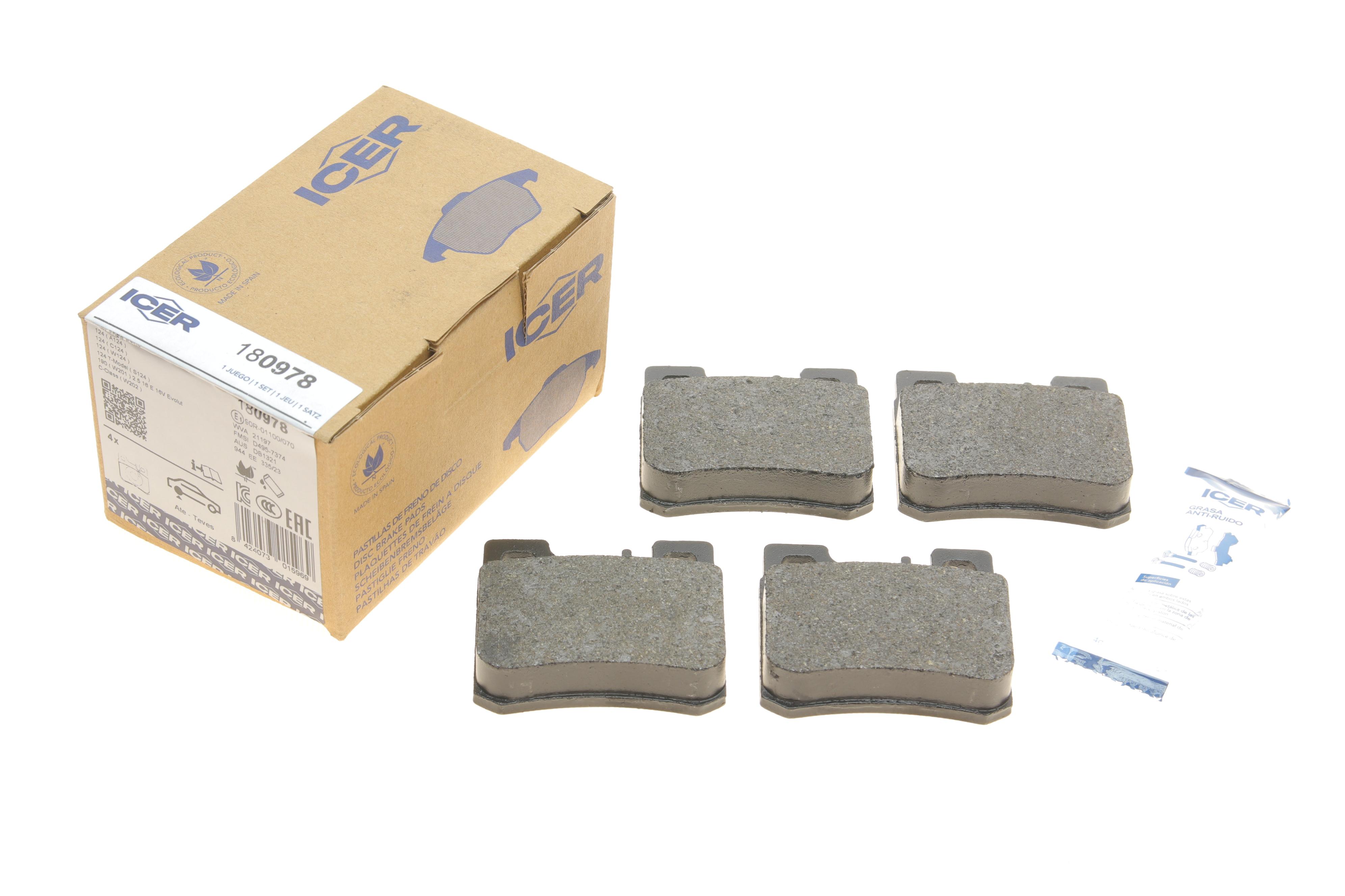 Колодки гальмівні (задні) MB C-class (W202/S202)/E-class (W124/S124/W210)/SL-class (R129) 93-02