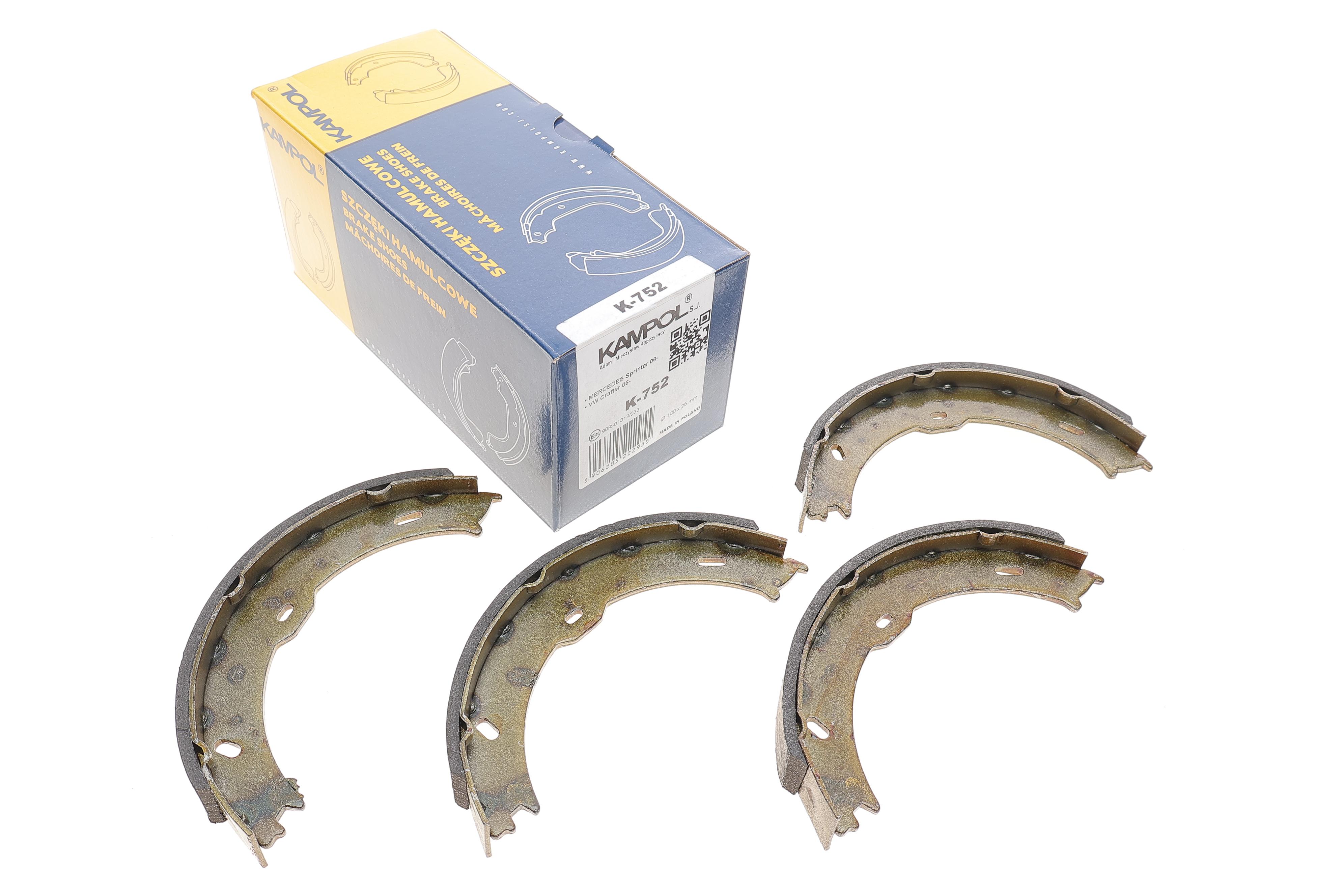 Колодки ручника MB Sprinter/VW Crafter 06- (180x25) (без пружинок)