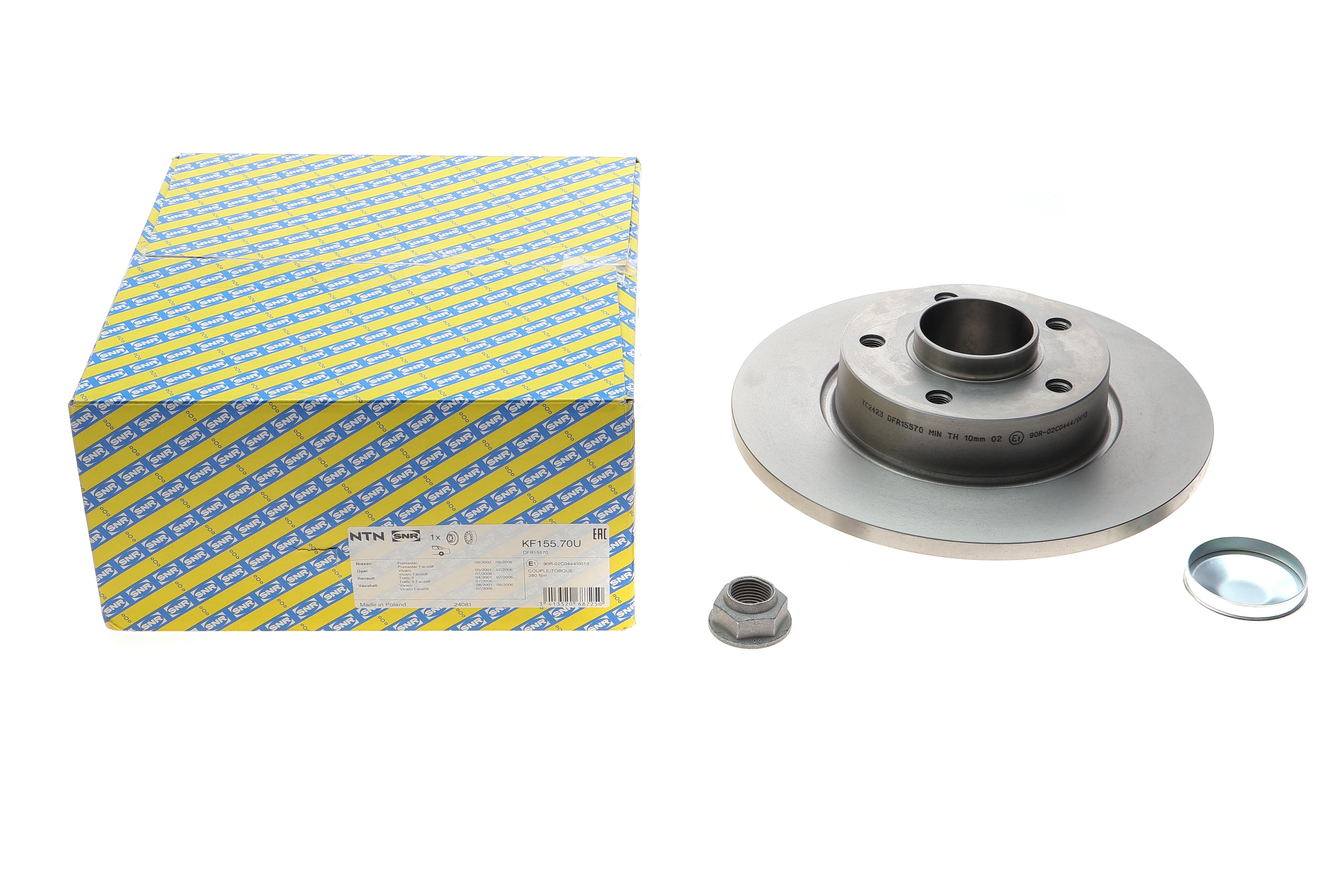 Диск гальмівний (задній) Renault Trafic 01- (280х12) (з підшипником)